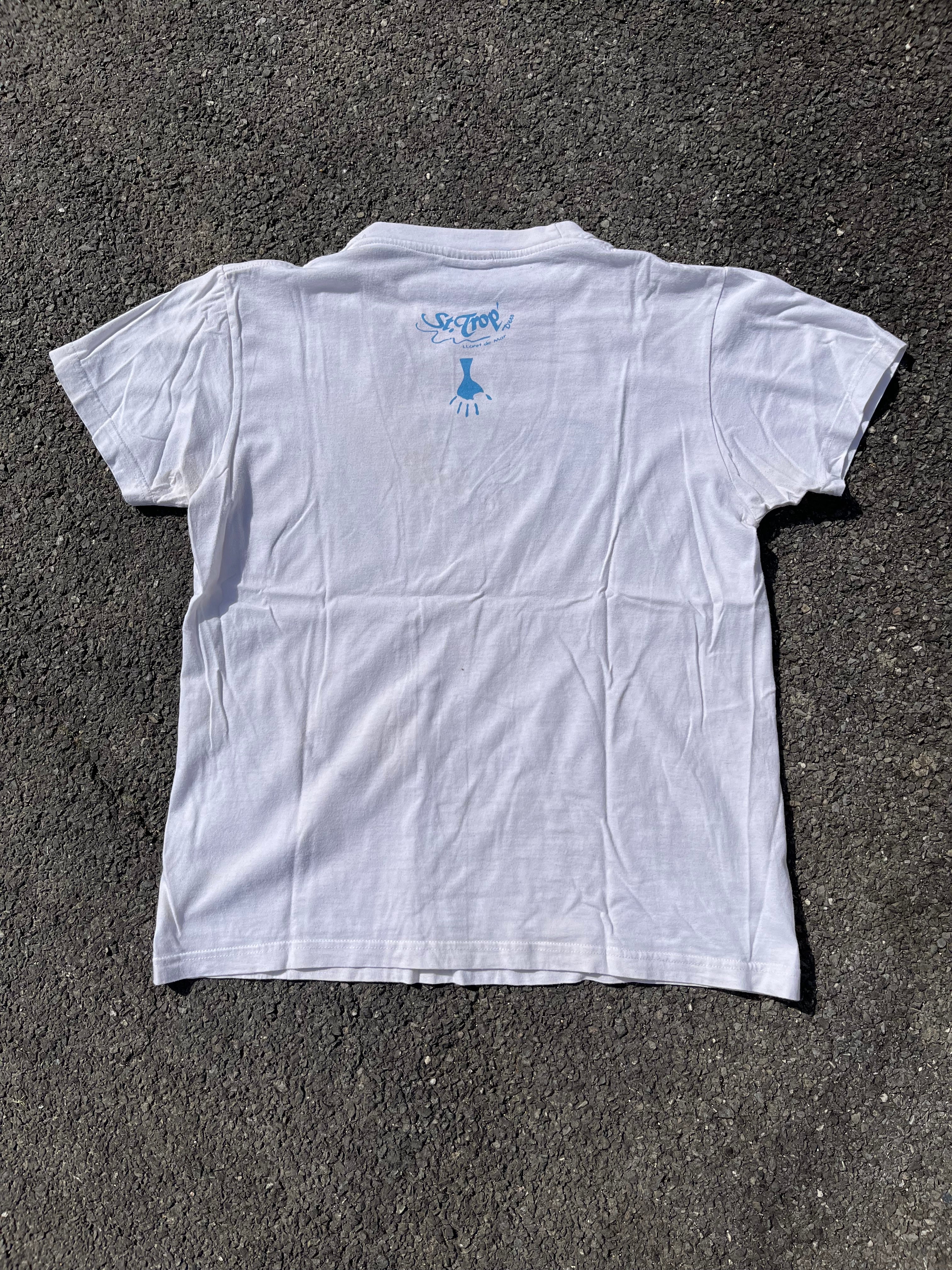 T-SHIRT SOUVENIR ST TROPEZ BLANC