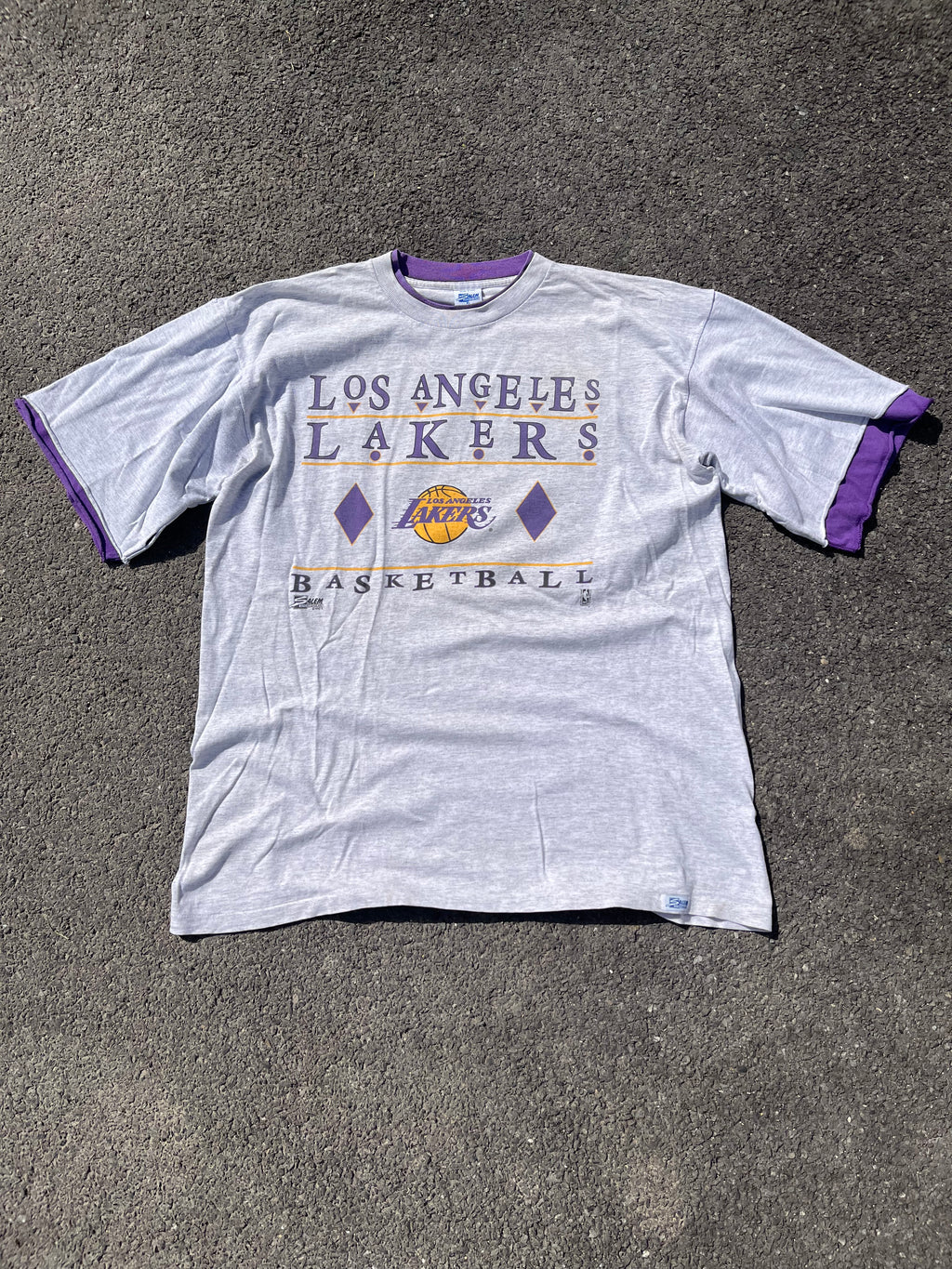 T-SHIRT LAKERS ANNÉE 1990 GRIS