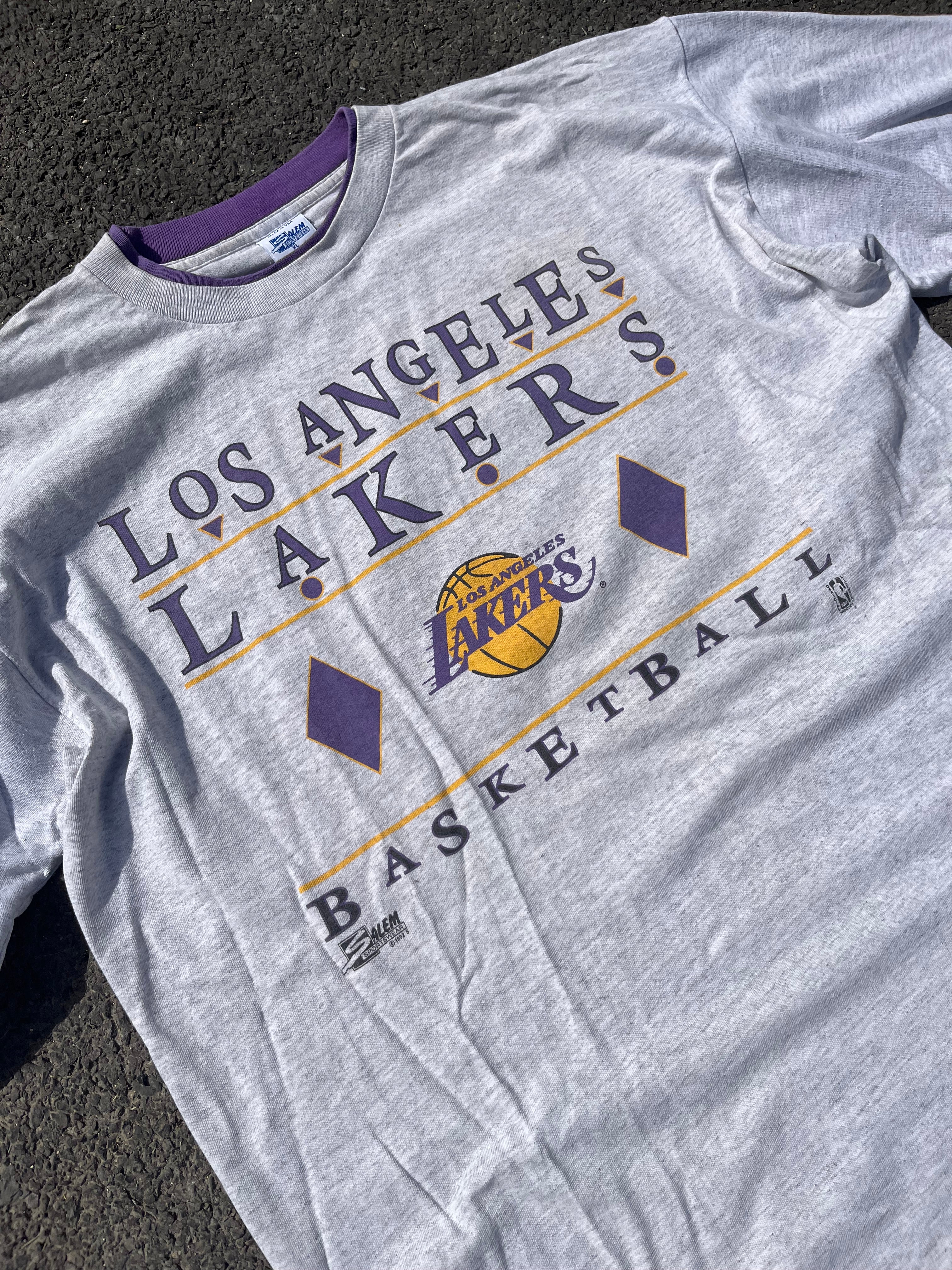 T-SHIRT LAKERS ANNÉE 1990 GRIS