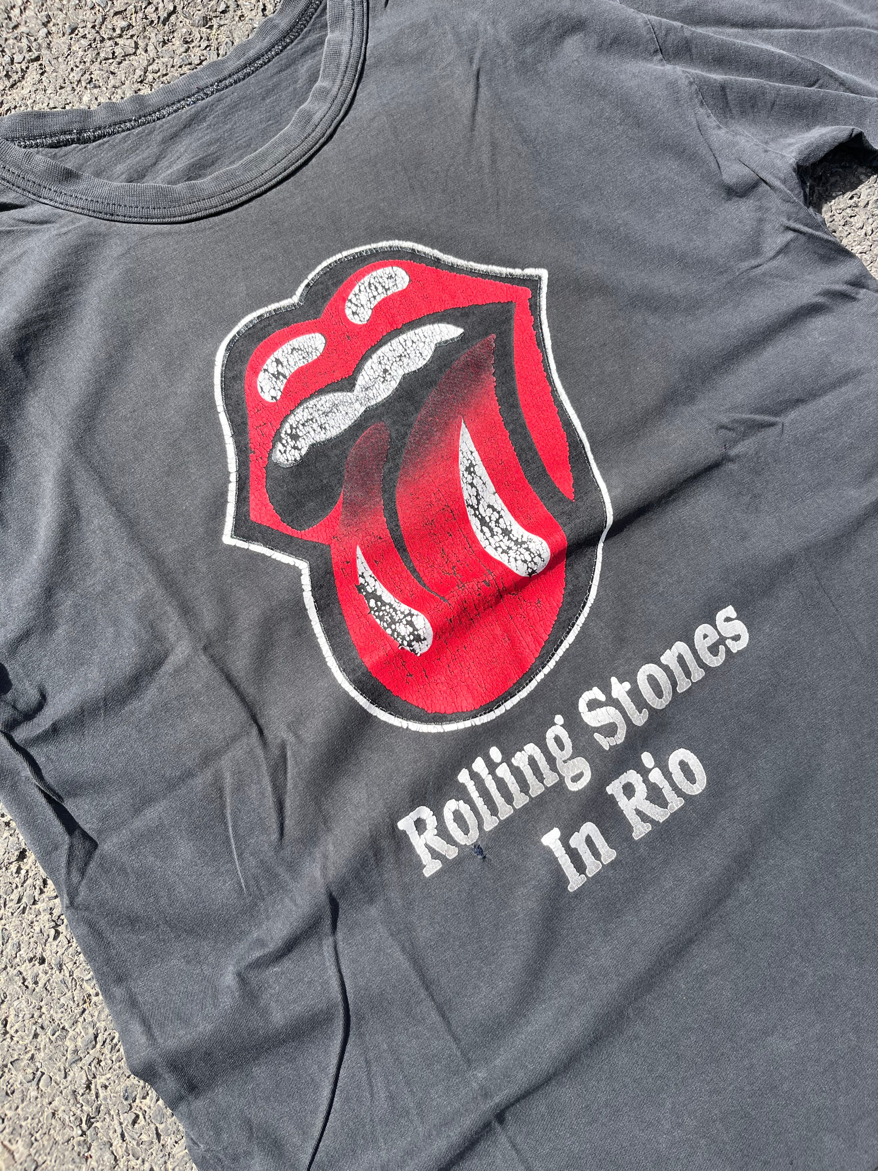 T-SHIRT ROLLING STONES RIO ANNÉE 2000 NOIR