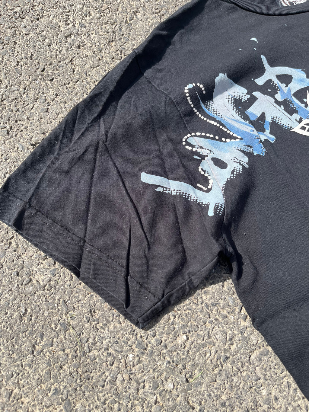 T-SHIRT LONGBOARD ANNÉE 2000 NOIR