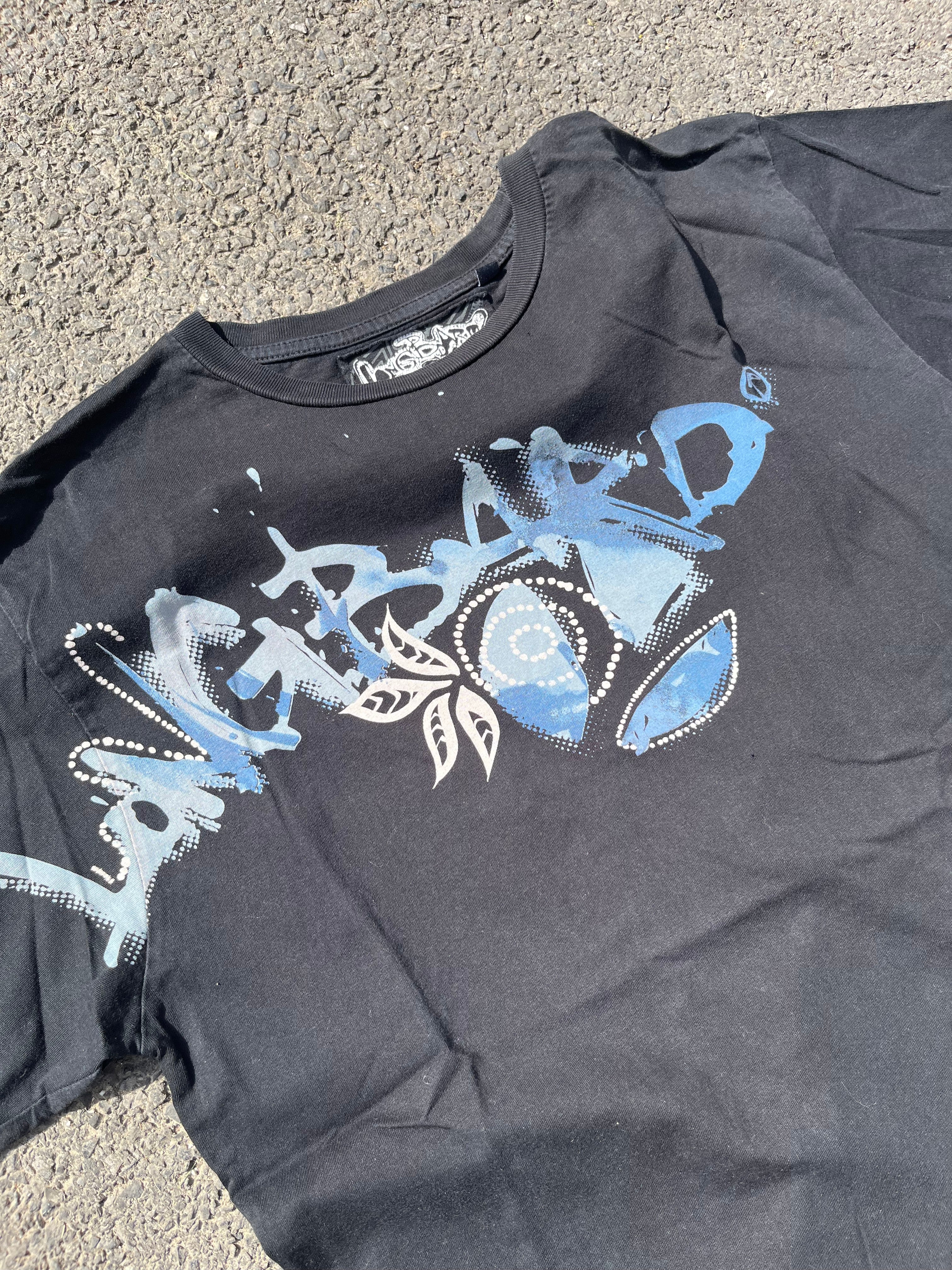 T-SHIRT LONGBOARD ANNÉE 2000 NOIR