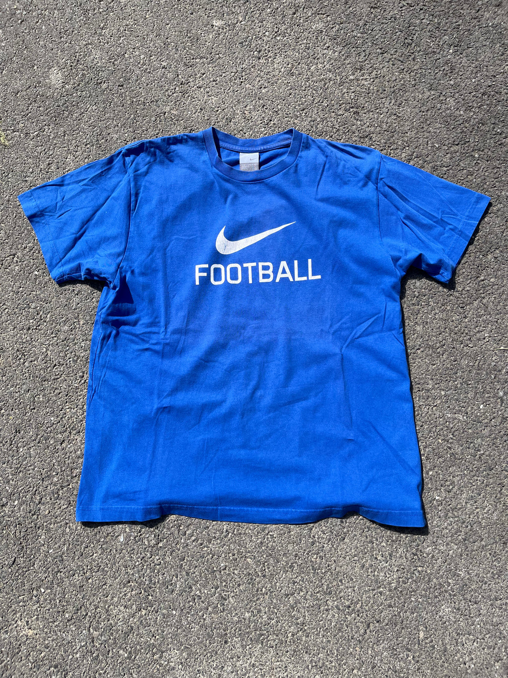 T-SHIRT NIKE FOOTBALL BLEU ANNÉE 2000