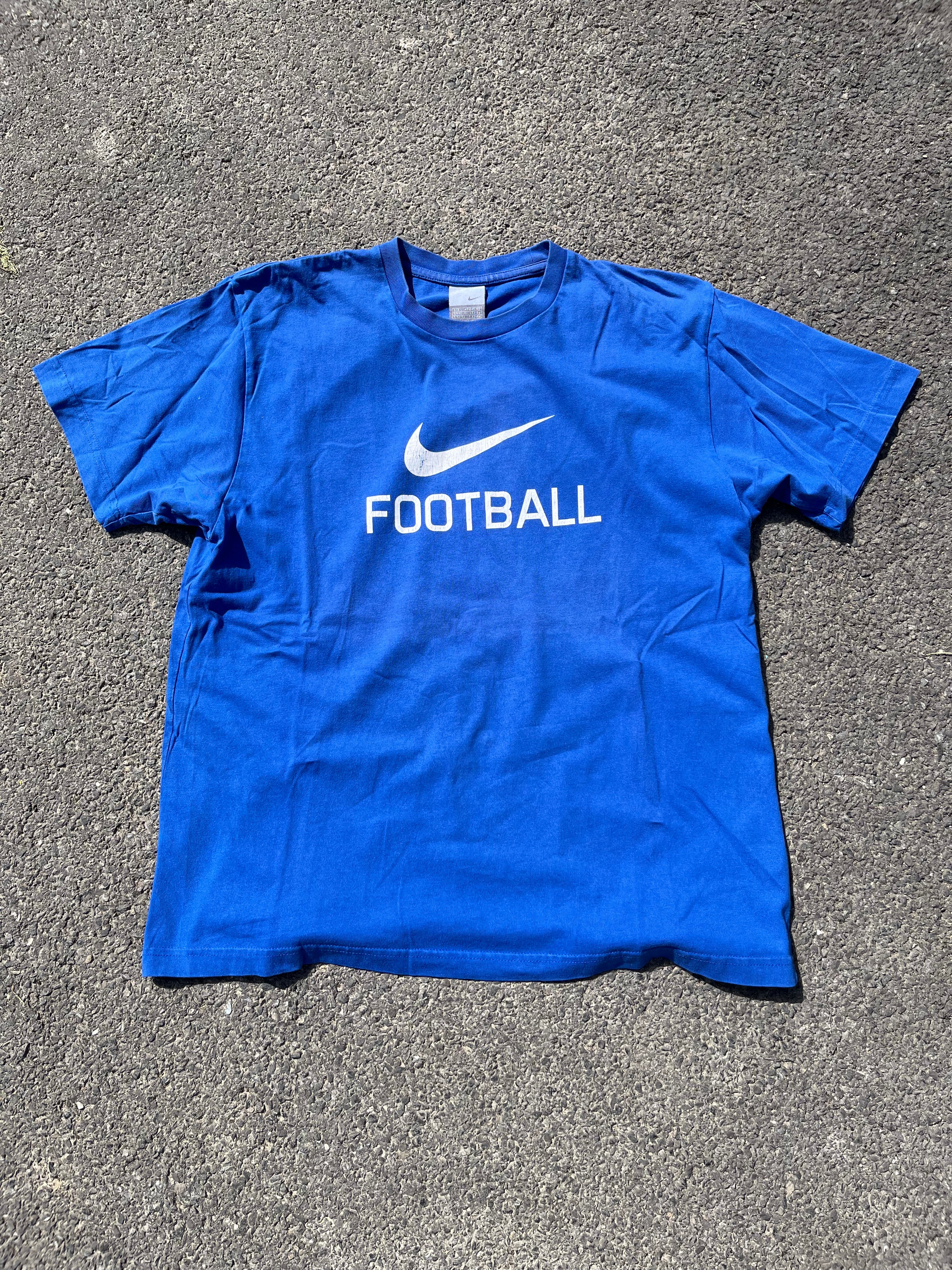 T-SHIRT NIKE FOOTBALL BLEU ANNÉE 2000