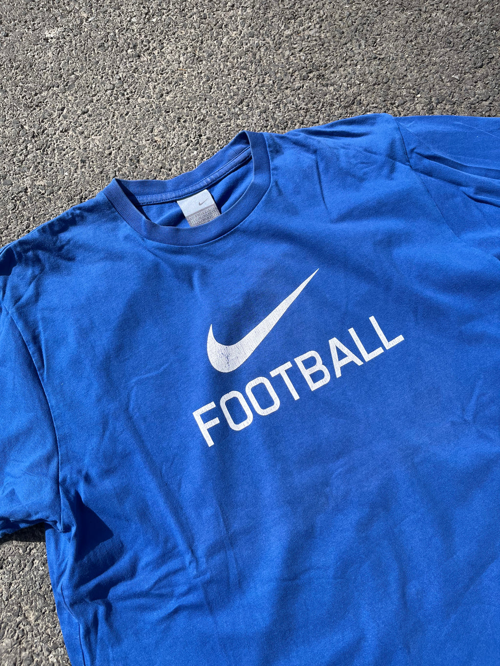 T-SHIRT NIKE FOOTBALL BLEU ANNÉE 2000