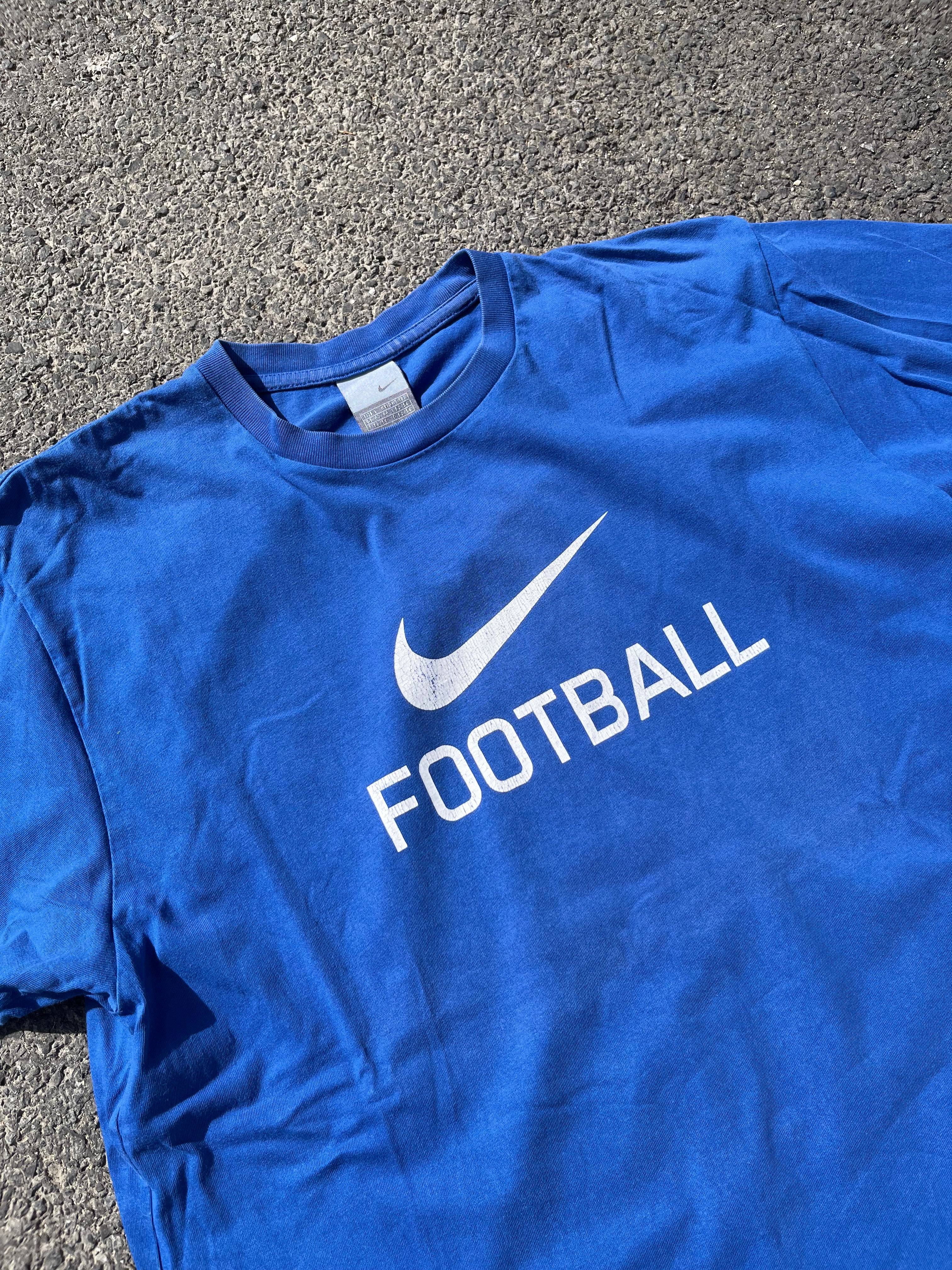 T-SHIRT NIKE FOOTBALL BLEU ANNÉE 2000