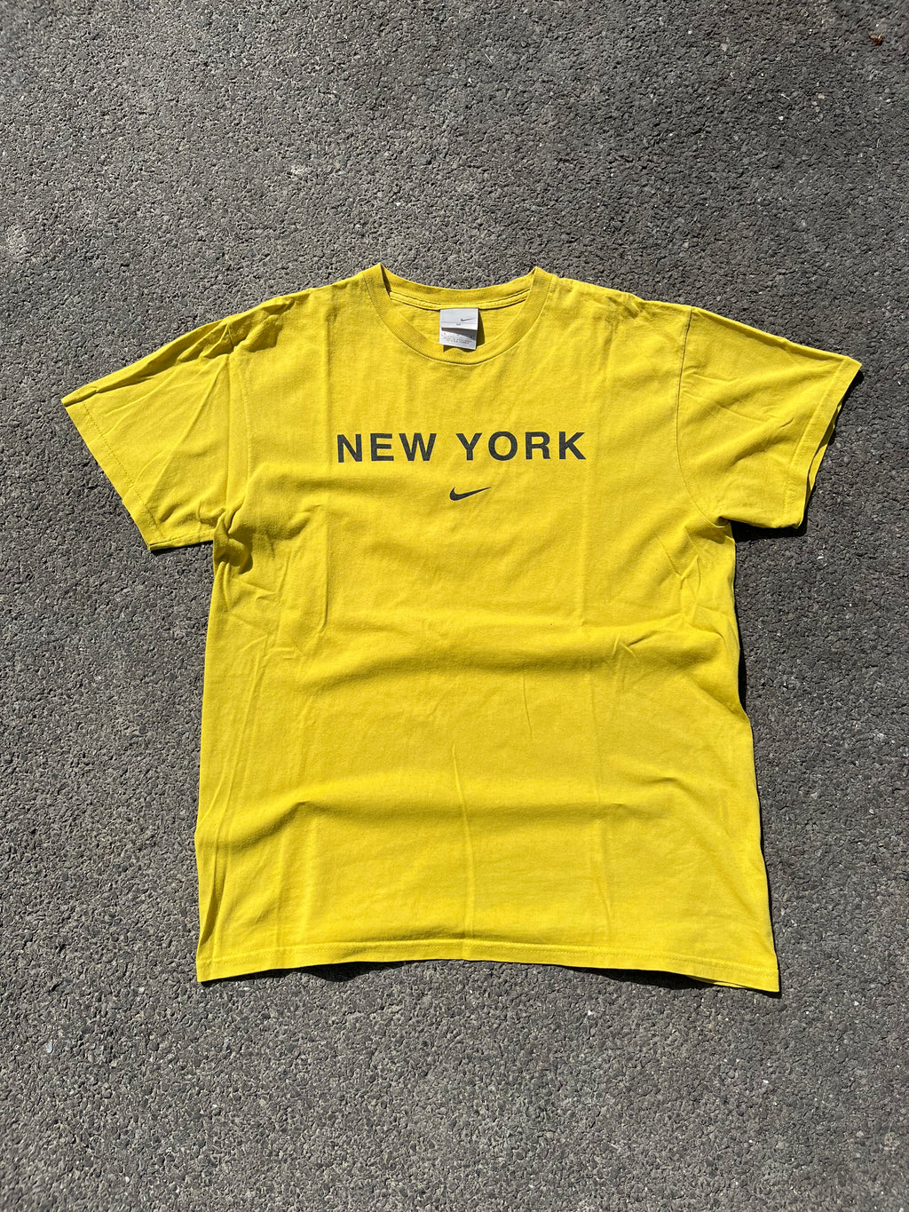 T-SHIRT NIKE NEW YORK ANNÉE 2000 JAUNE
