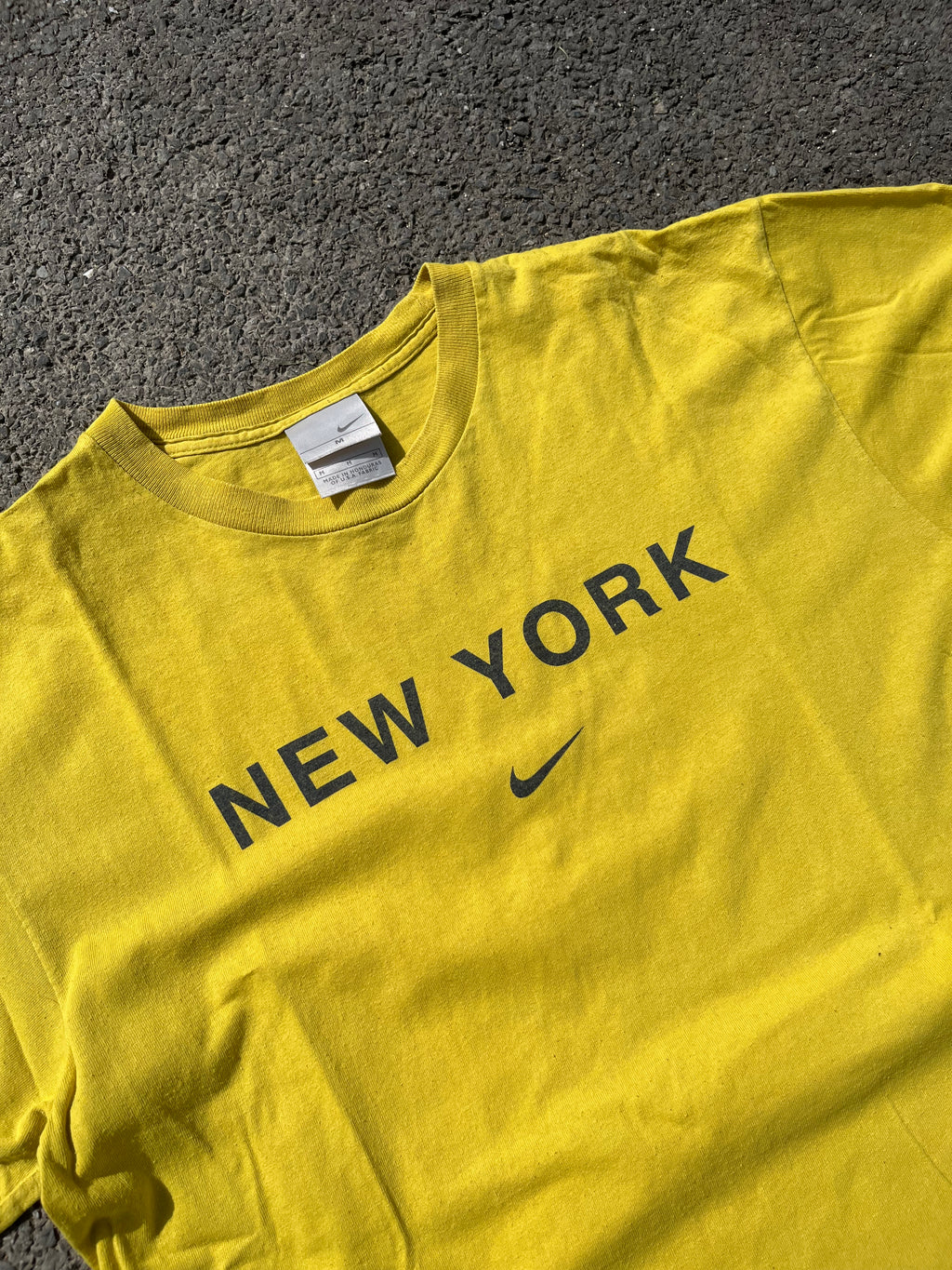 T-SHIRT NIKE NEW YORK ANNÉE 2000 JAUNE