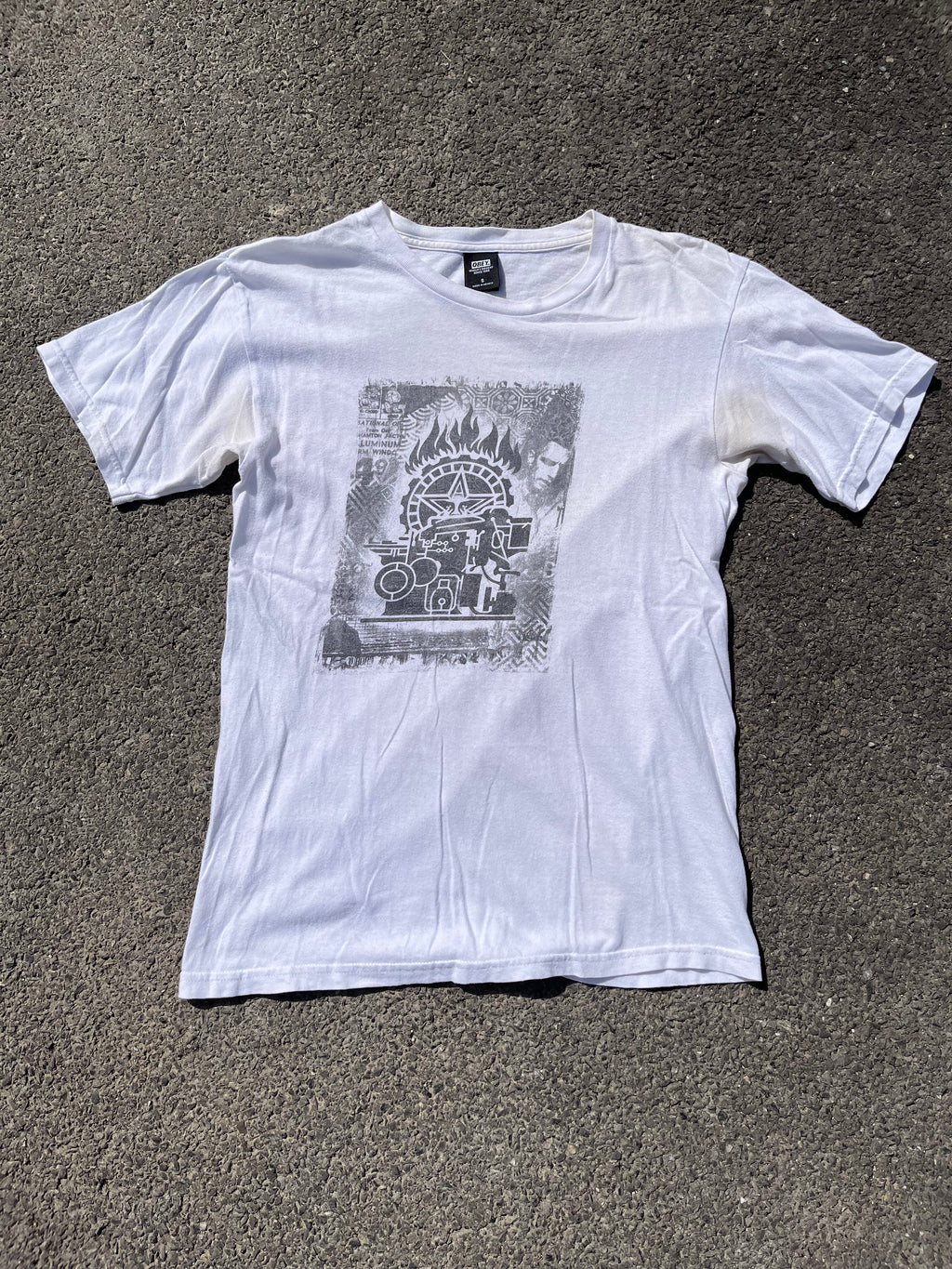 T-SHIRT OBEY ANNÉE 2000 BLANC MADE IN MEXICO