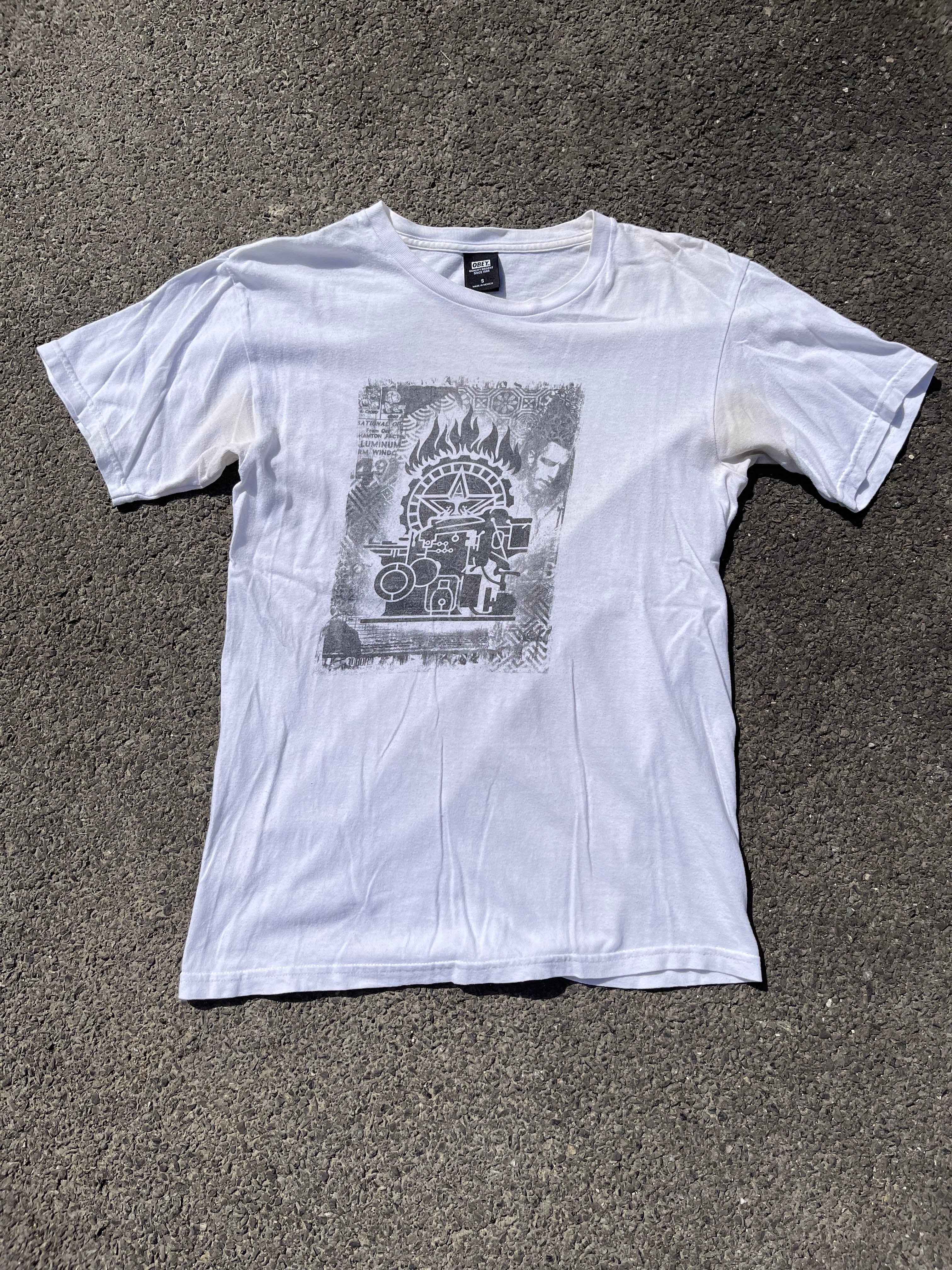 T-SHIRT OBEY ANNÉE 2000 BLANC MADE IN MEXICO