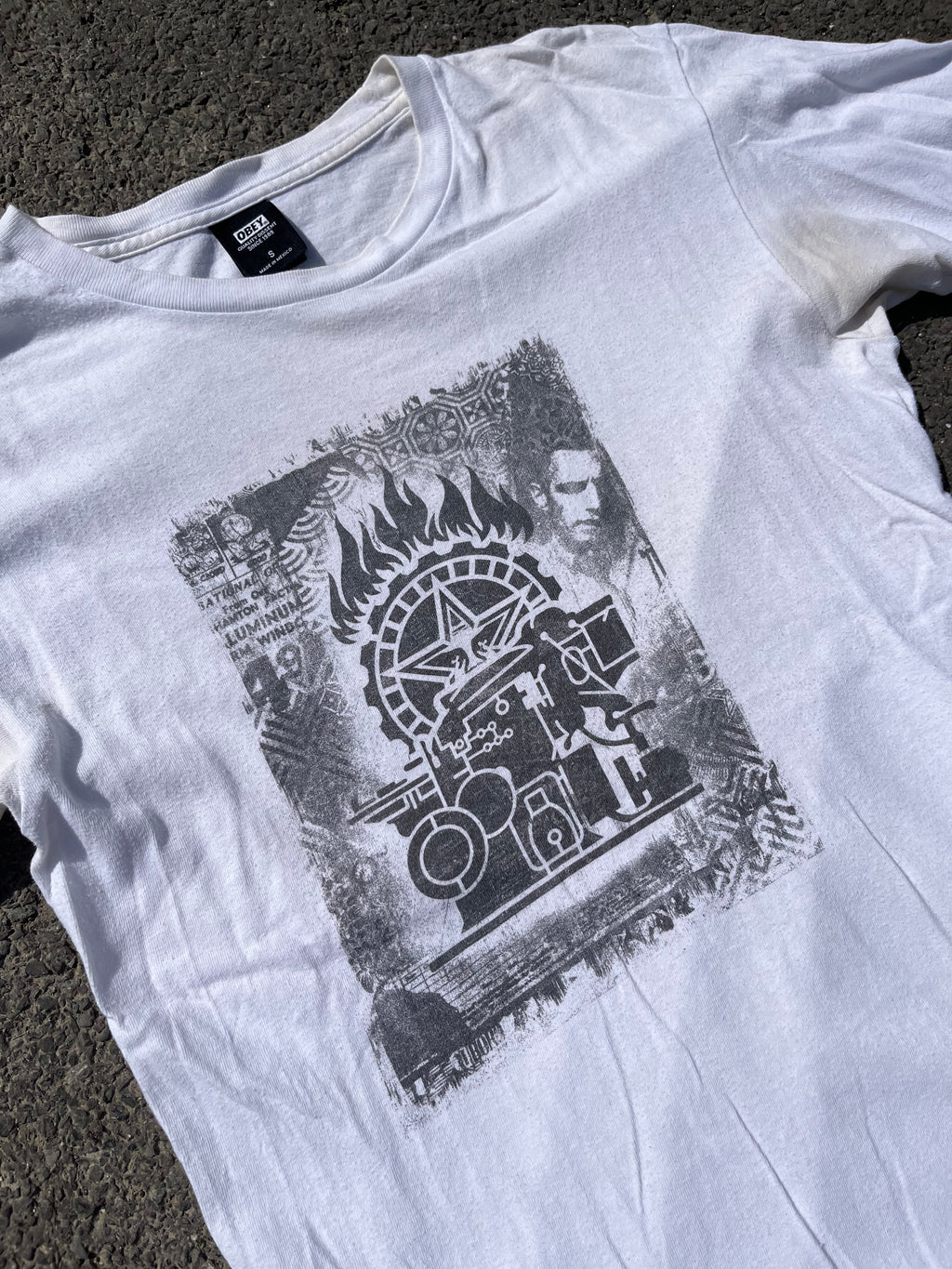 T-SHIRT OBEY ANNÉE 2000 BLANC MADE IN MEXICO