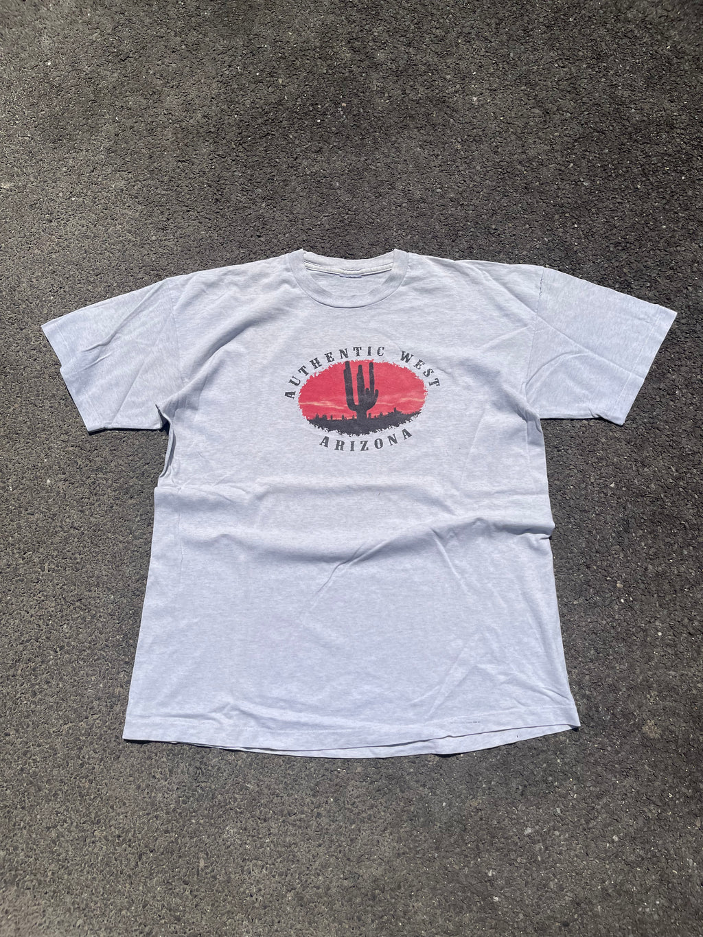 T-SHIRT SOUVENIR USA SINGLE STITCH GRIS