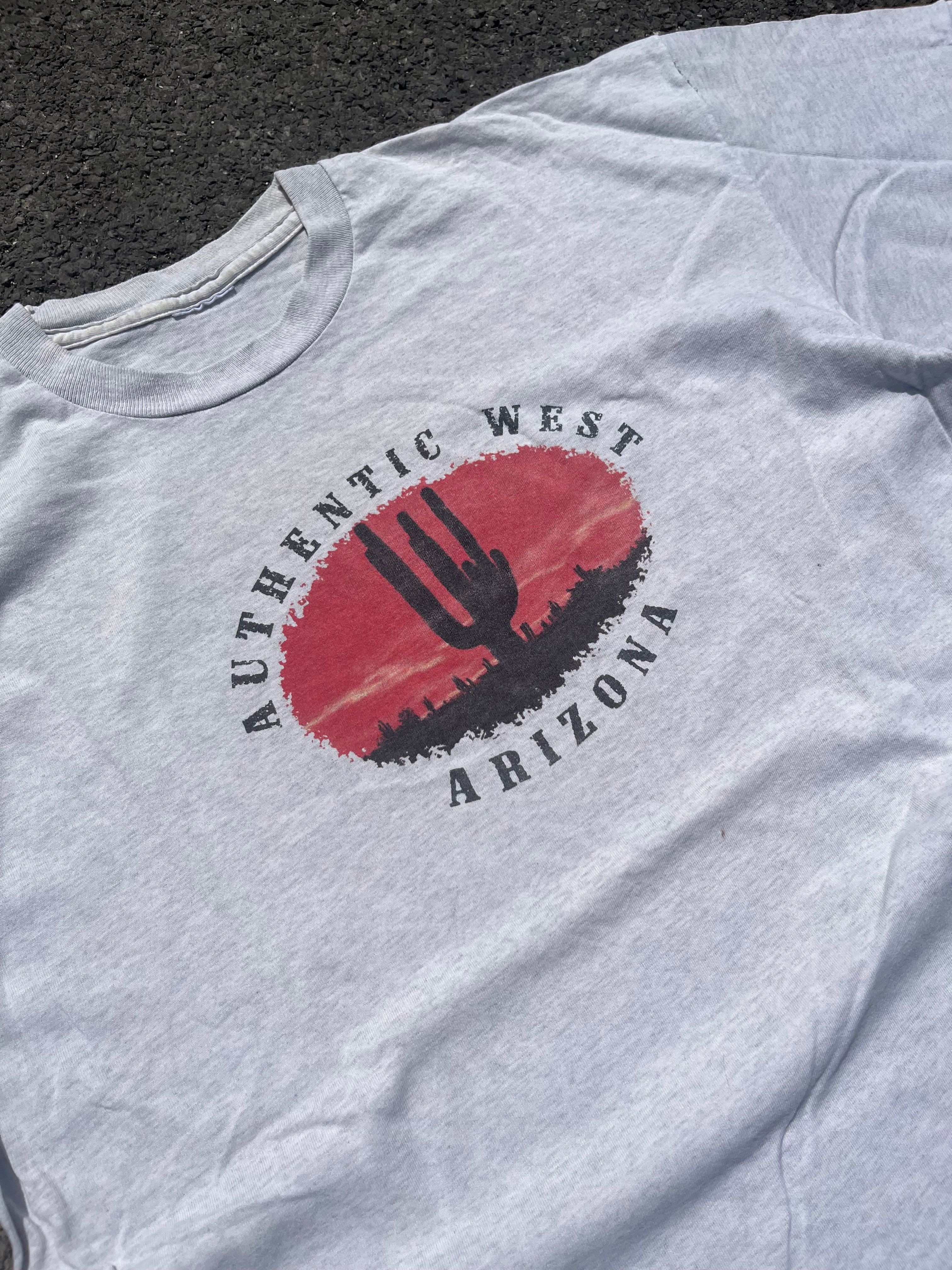 T-SHIRT SOUVENIR USA SINGLE STITCH GRIS