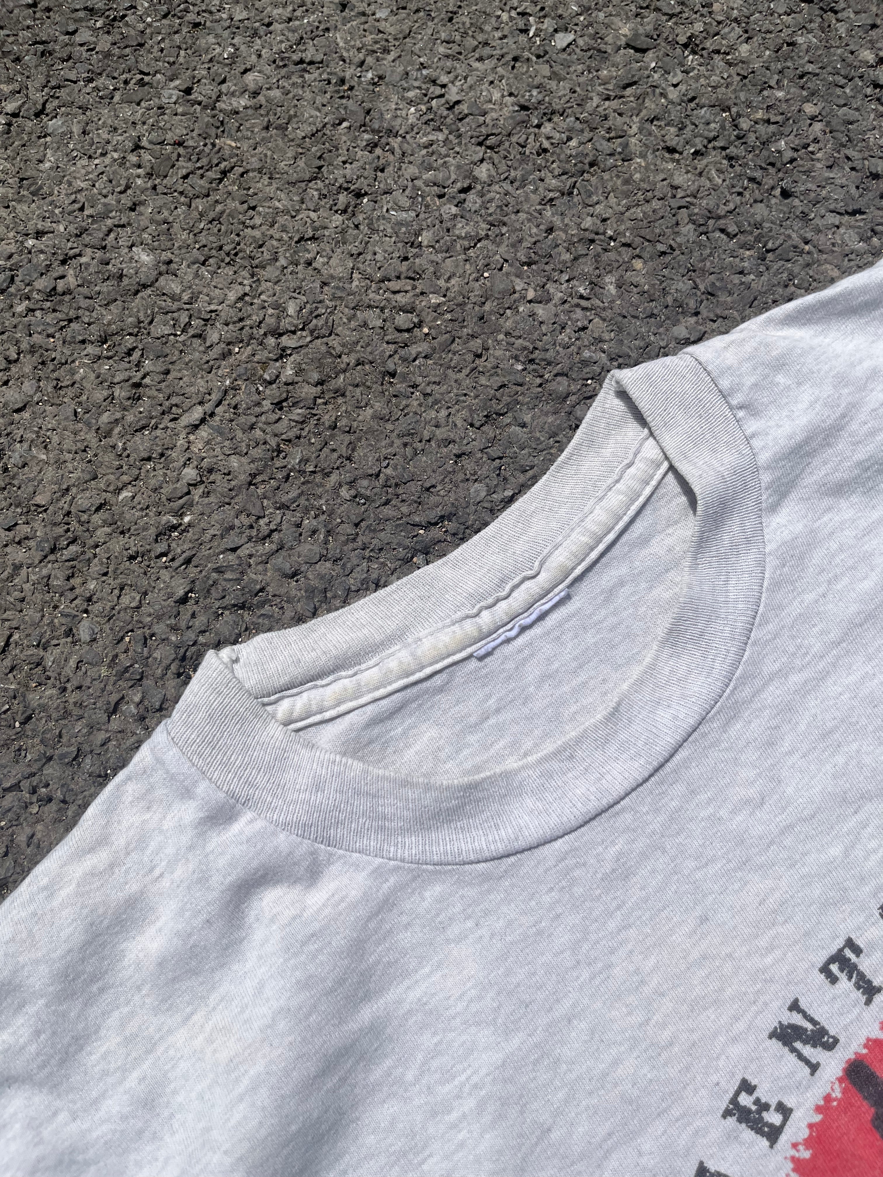 T-SHIRT SOUVENIR USA SINGLE STITCH GRIS