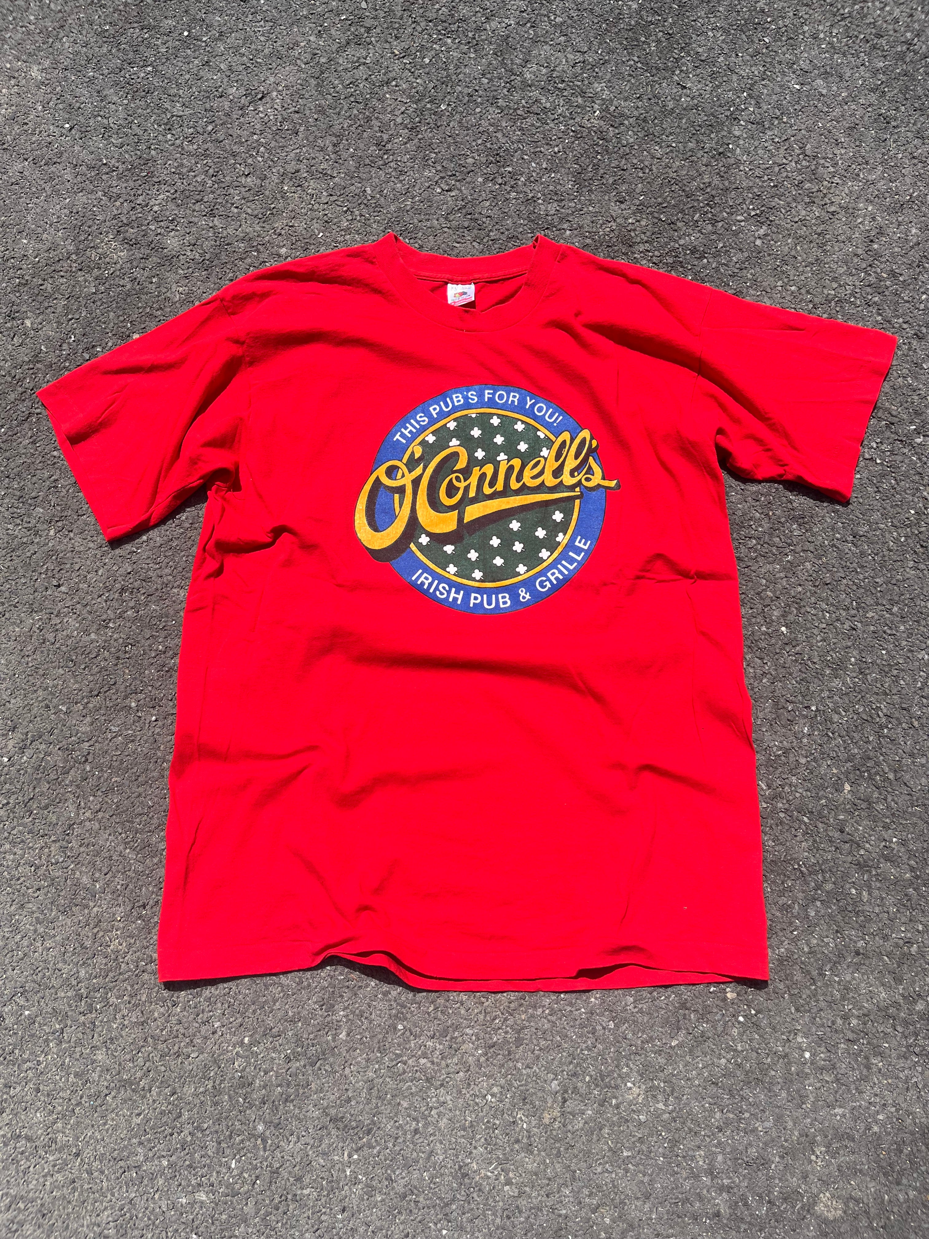 T-SHIRT SOUVENIR DE PUB SINGLE STITCH ROUGE