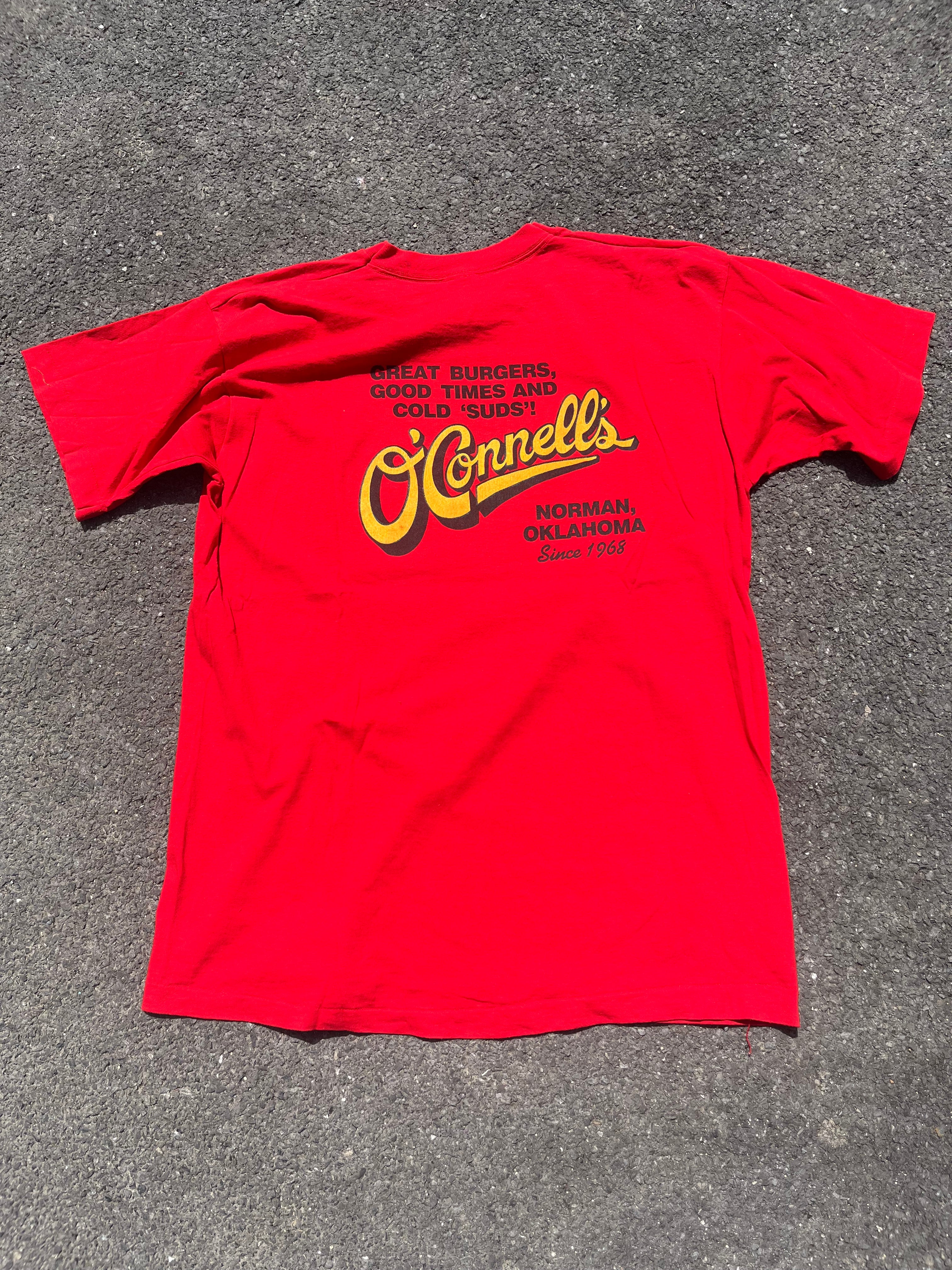 T-SHIRT SOUVENIR DE PUB SINGLE STITCH ROUGE