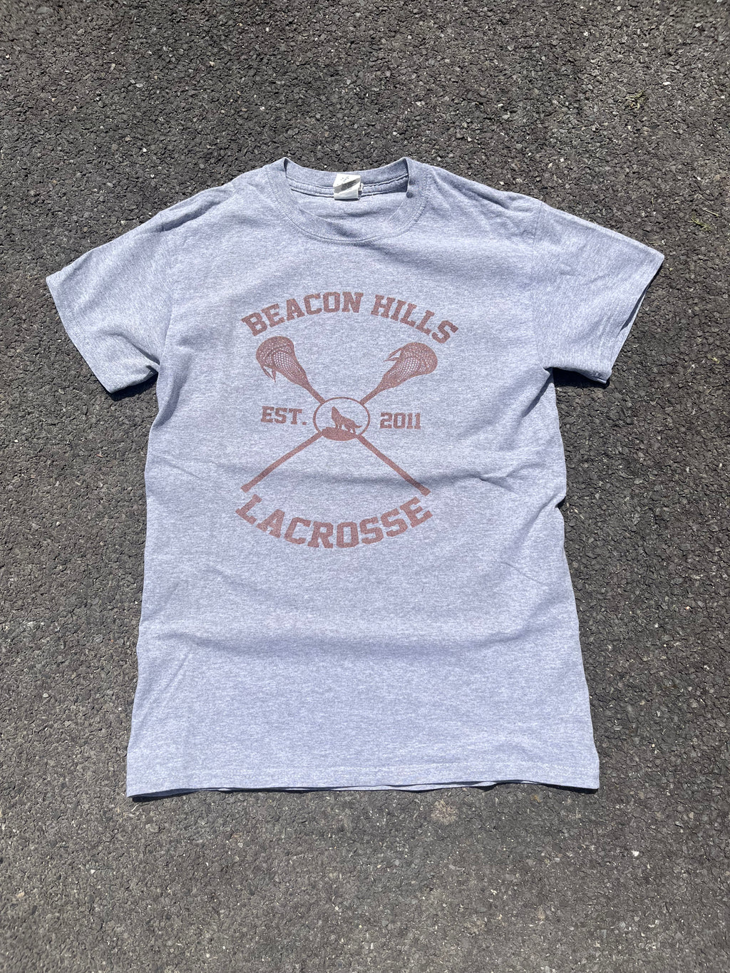 T-SHIRT DE LACROSSE GRIS