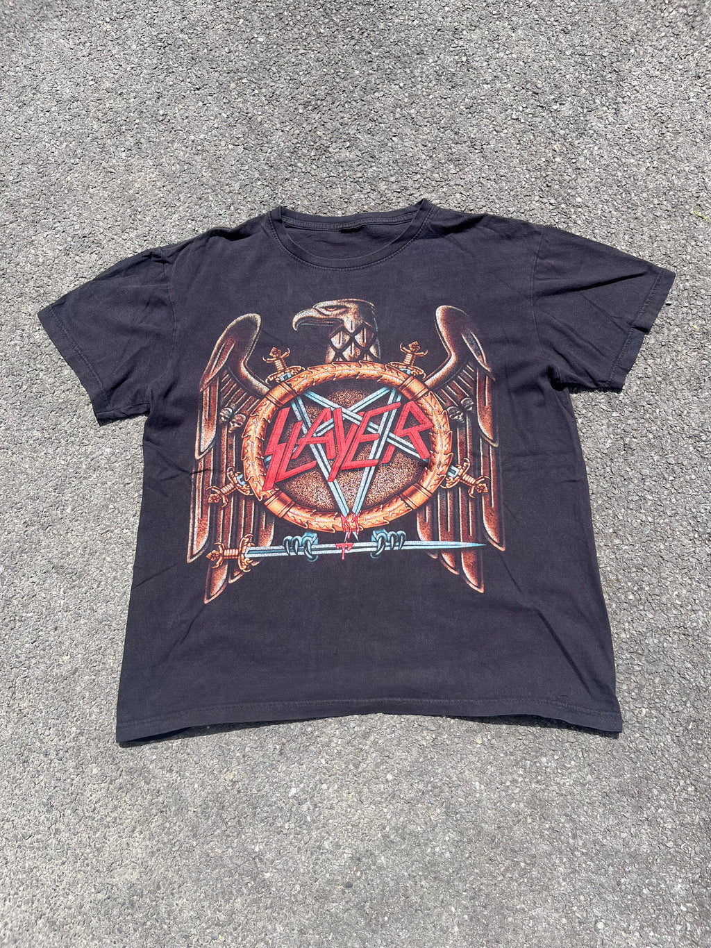 T-SHIRT DE CONCERT SLAYER ANNÉE 1990 NOIR