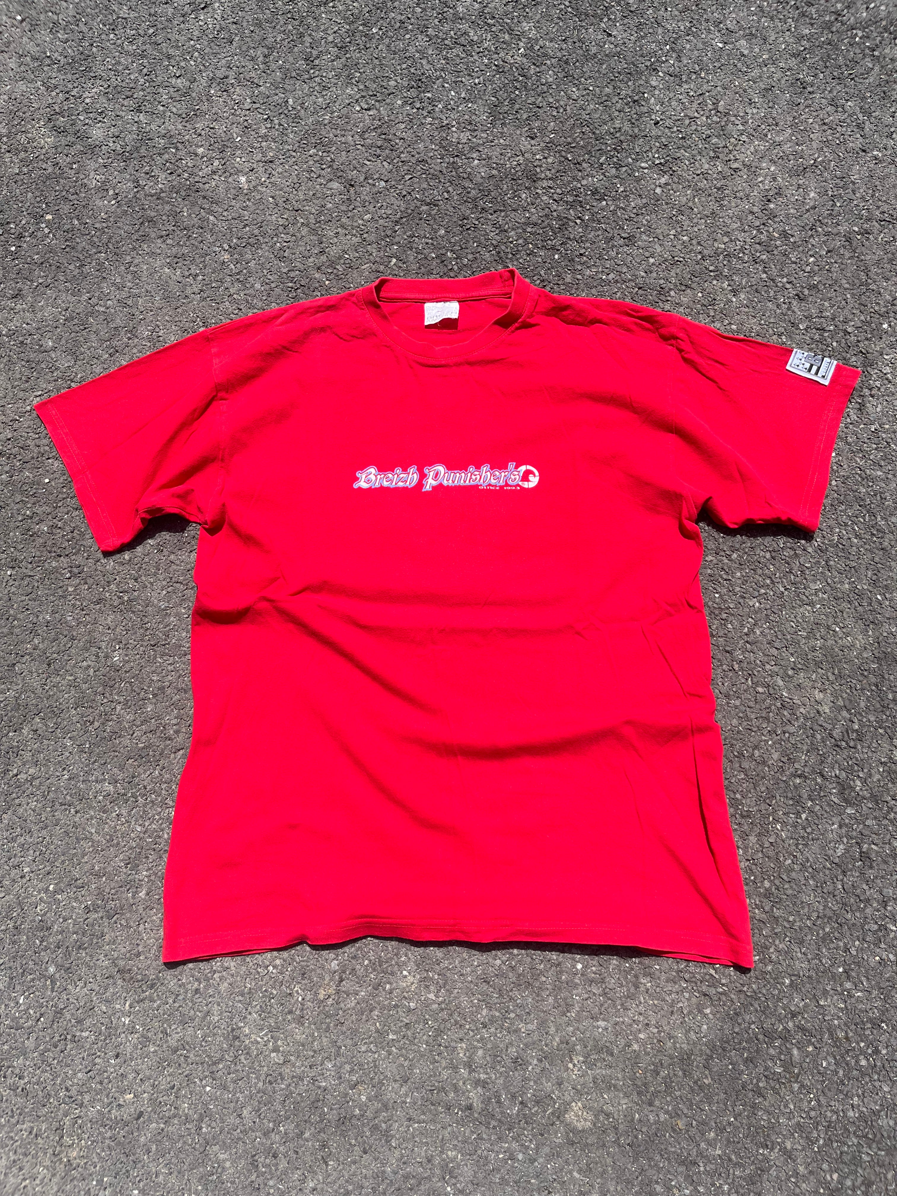 T-SHIRT BREIZH PUNISHER ROUGE ANNÉE 1990