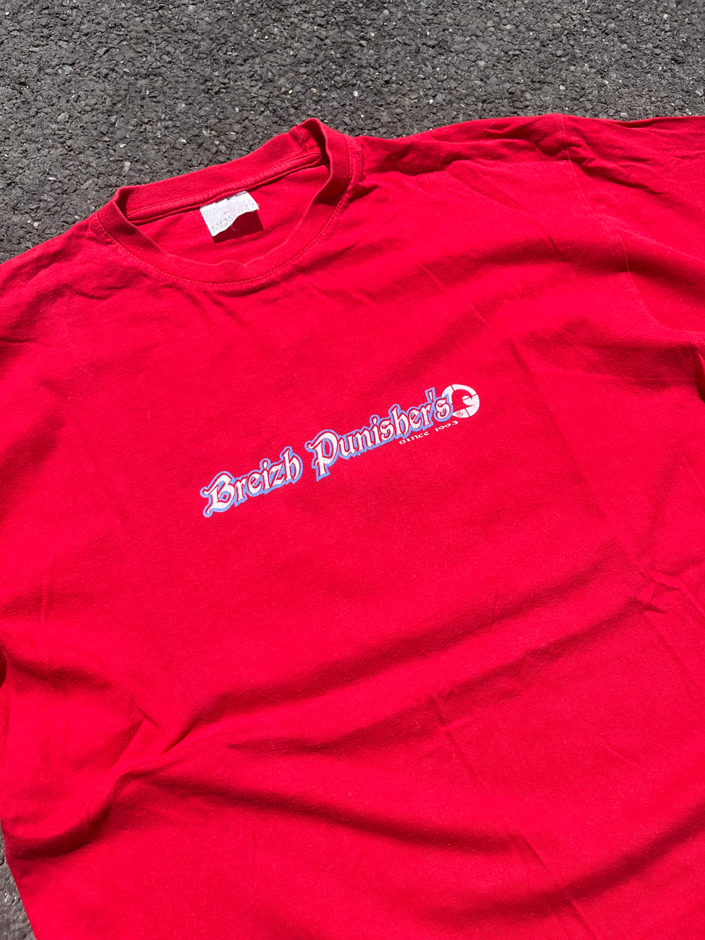 T-SHIRT BREIZH PUNISHER ROUGE ANNÉE 1990