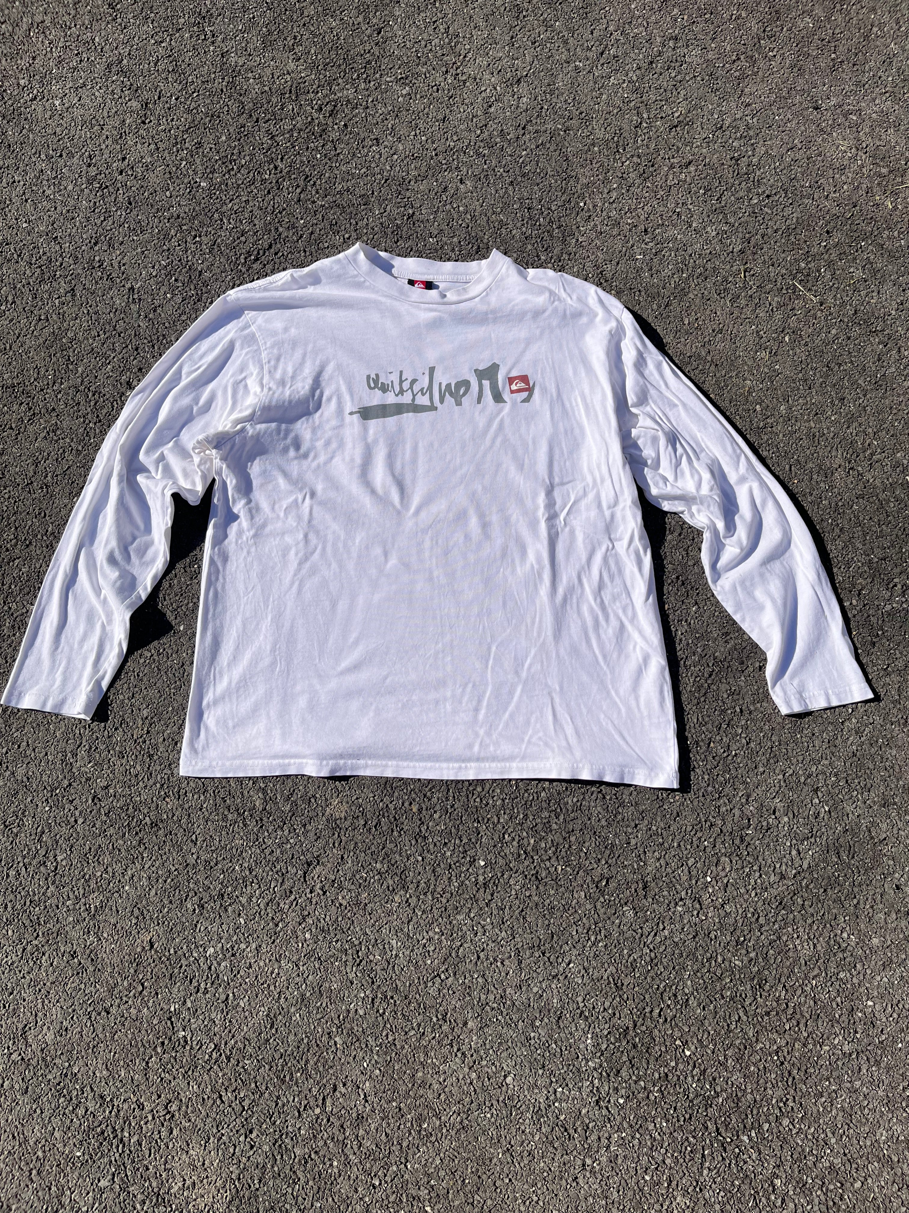 T-SHIRT MANCHE LONGUE QUIKSILVER BLANC ANNÉE 2000