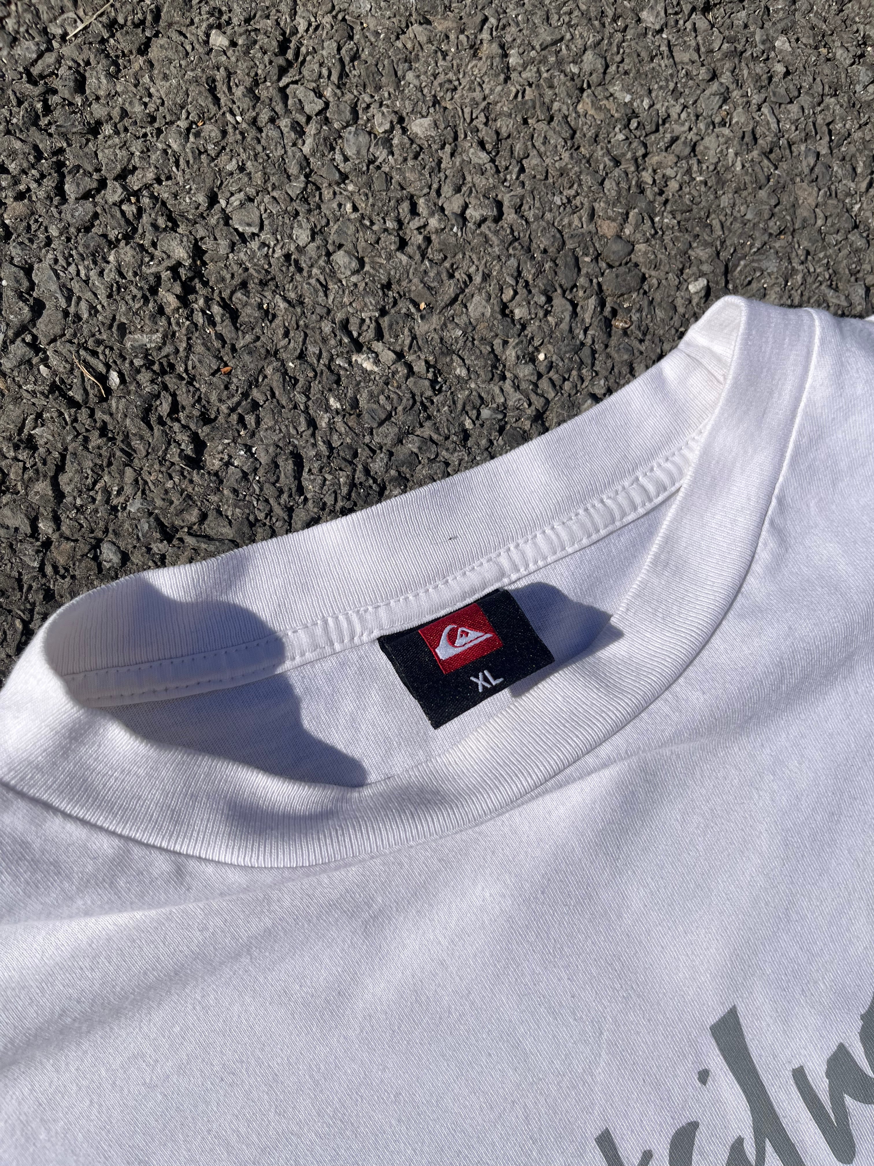 T-SHIRT MANCHE LONGUE QUIKSILVER BLANC ANNÉE 2000