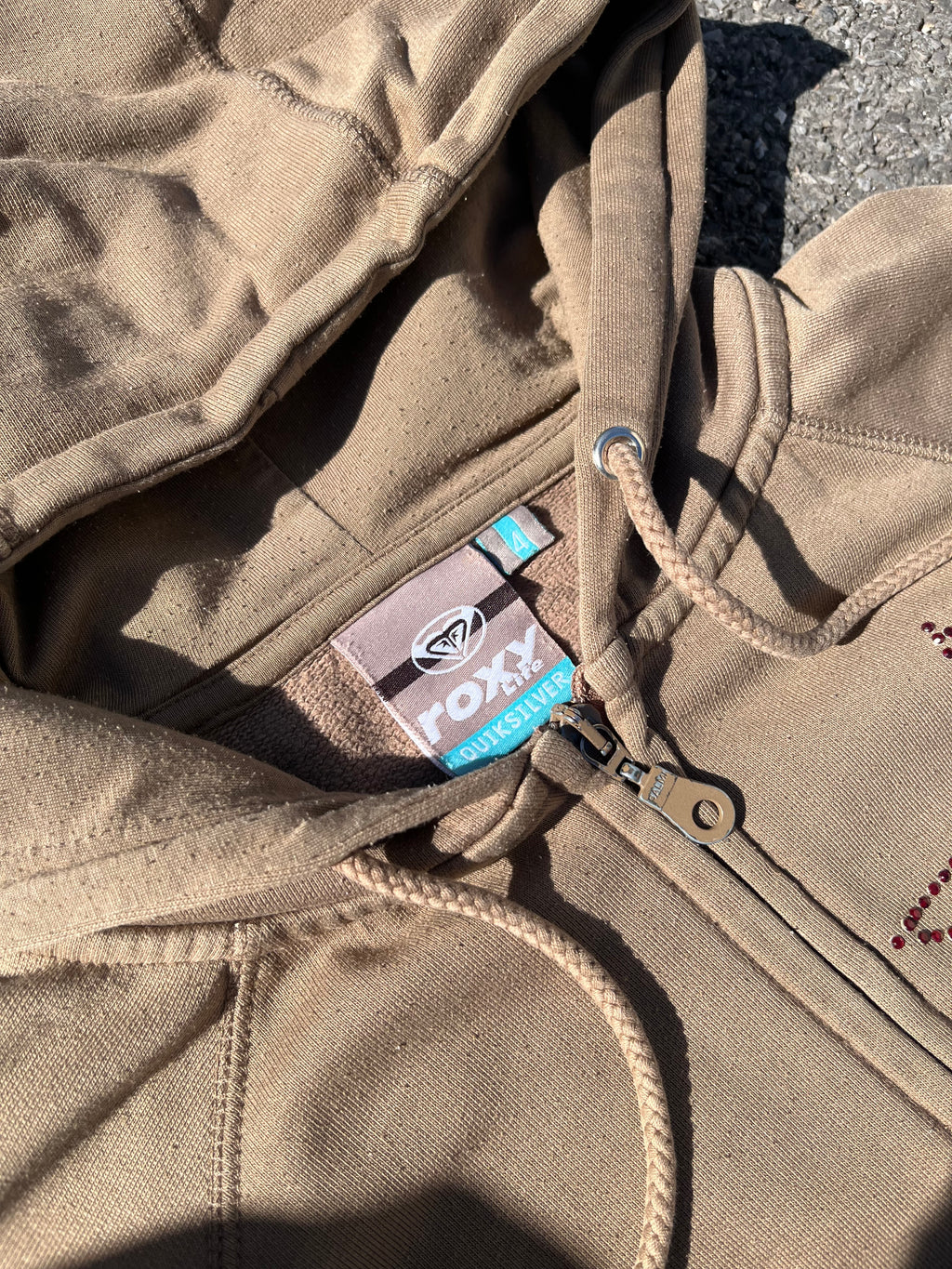 GILET ROXY MARRON ANNÉE 2000