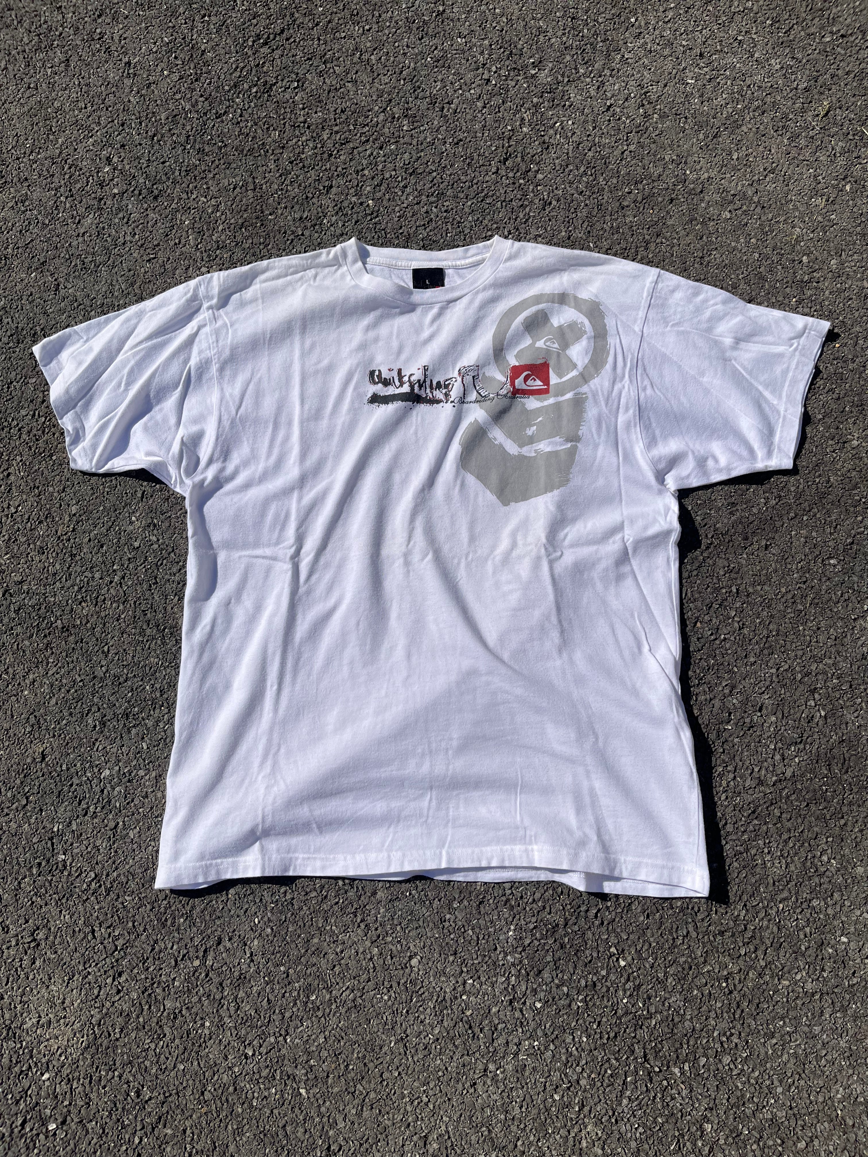 T-SHIRT QUIKSILVER ANNÉE 2000 BLANC