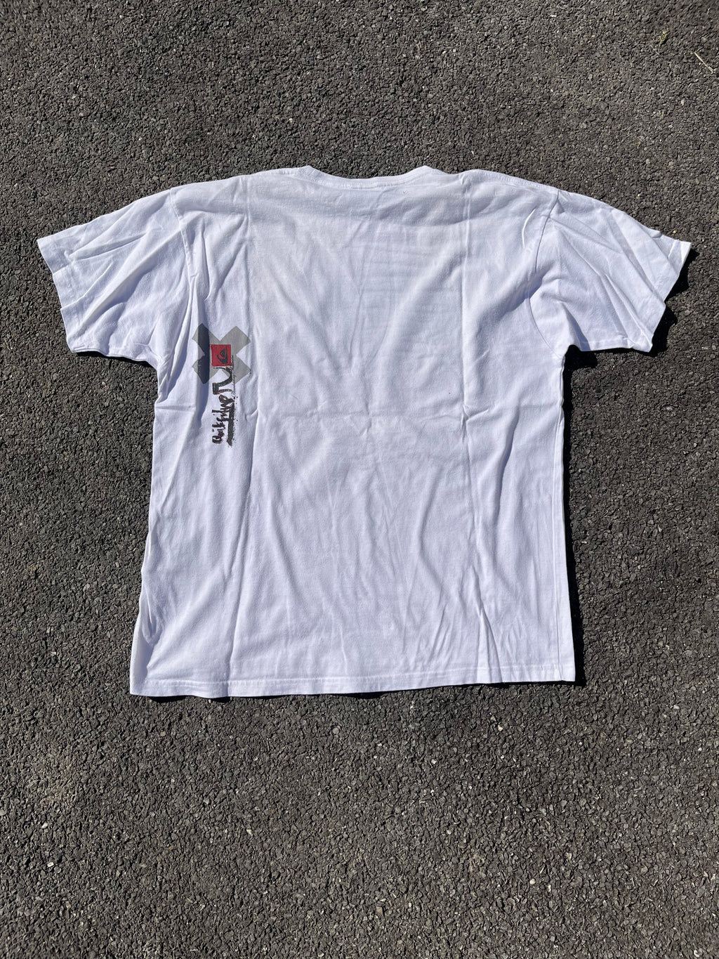 T-SHIRT QUIKSILVER ANNÉE 2000 BLANC