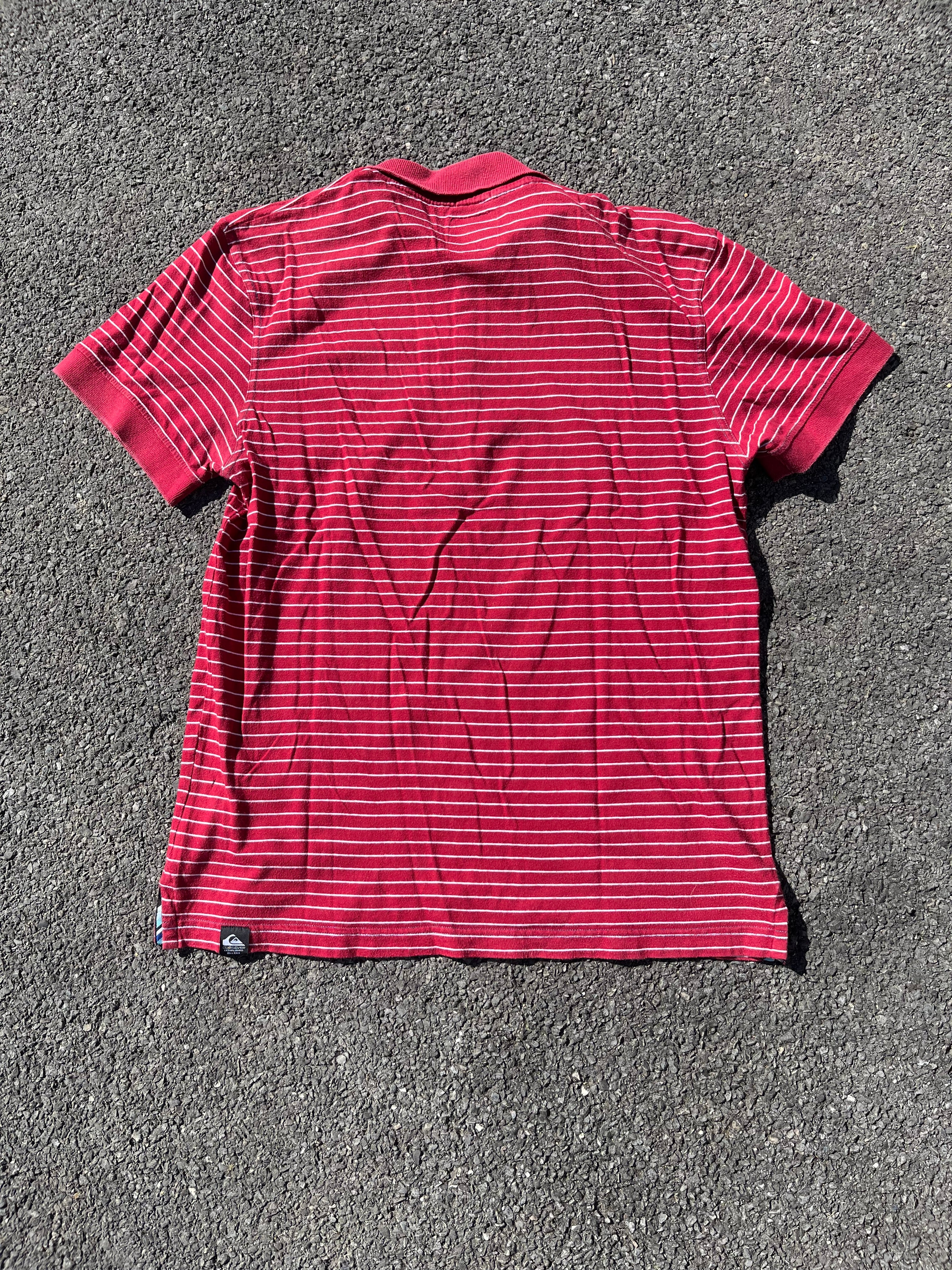 POLO QUIKSILVER RAYÉ ROUGE ET BLANC