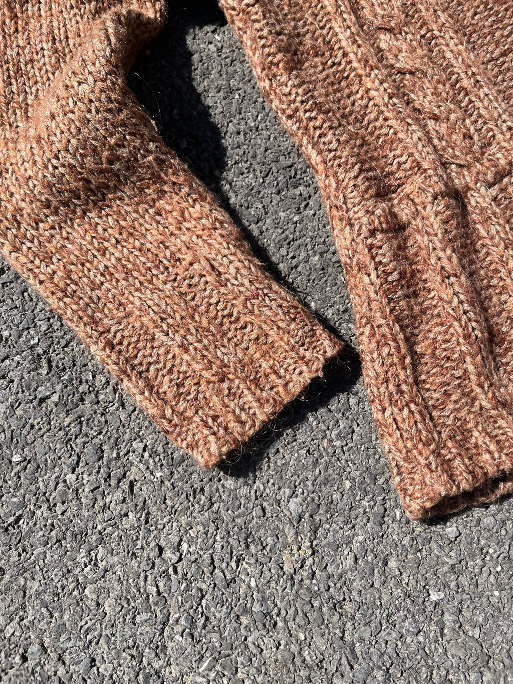 GILET EN LAINE BRUN/ORANGÉ