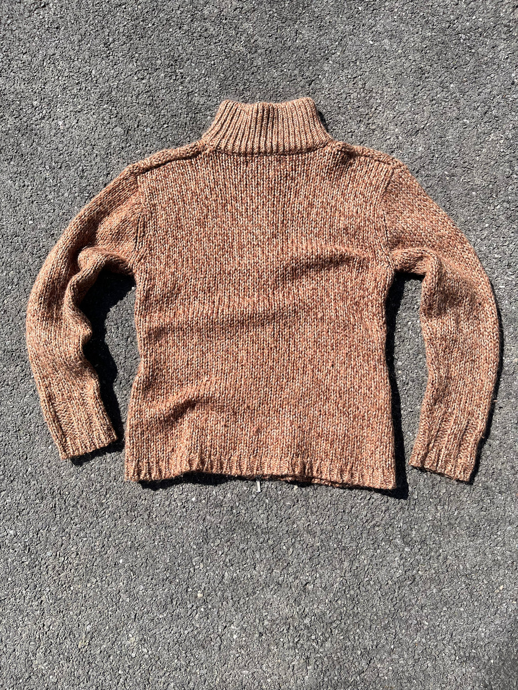 GILET EN LAINE BRUN/ORANGÉ