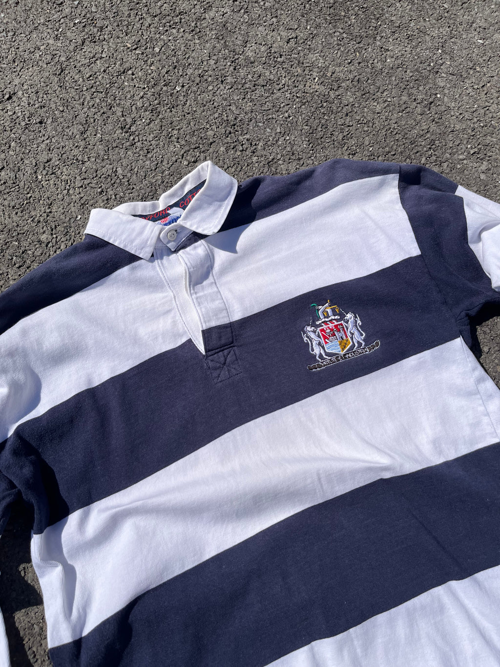 POLO À MANCHE LONGUE RAYÉ MADE IN ENGLAND
