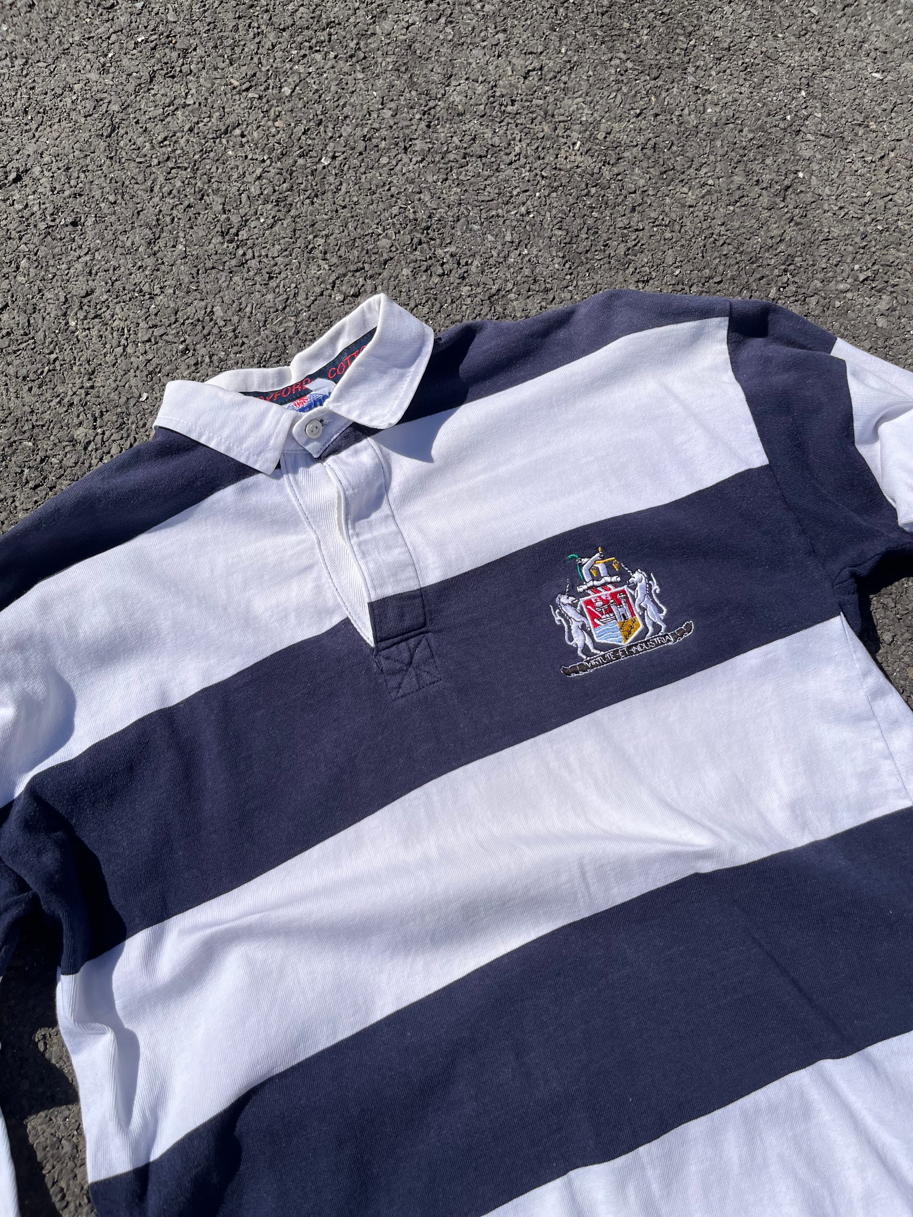 POLO À MANCHE LONGUE RAYÉ MADE IN ENGLAND