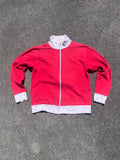 GILET BICOLORE ROUGE ET BLANC CASSÉ