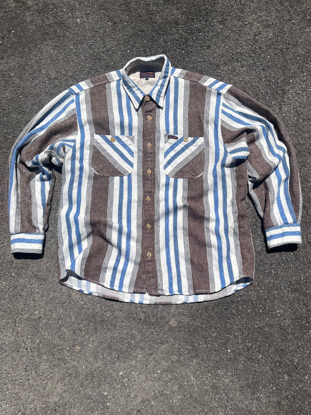 CHEMISE FLANELLE À RAYURES PING-PONG