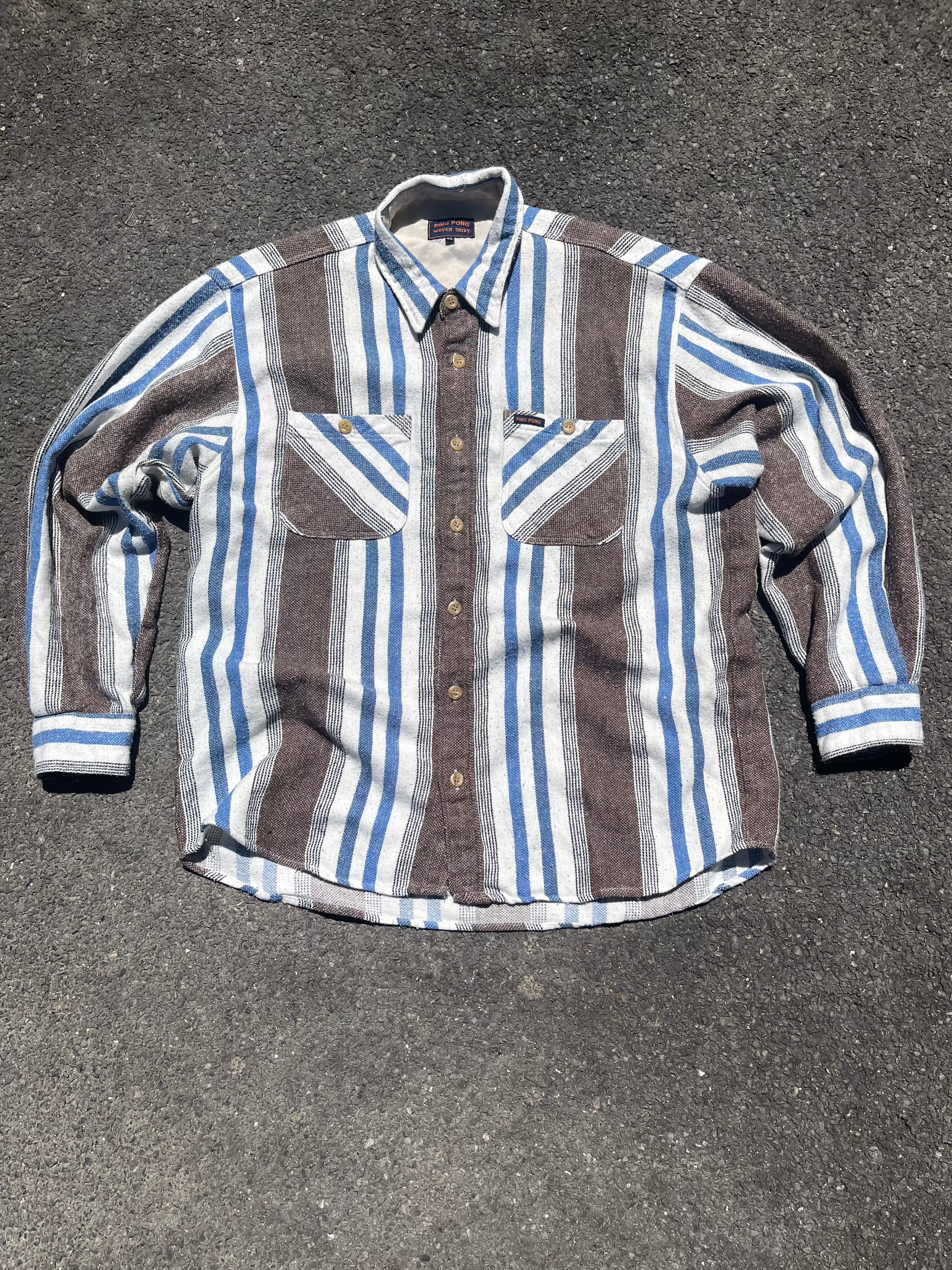 CHEMISE FLANELLE À RAYURES PING-PONG