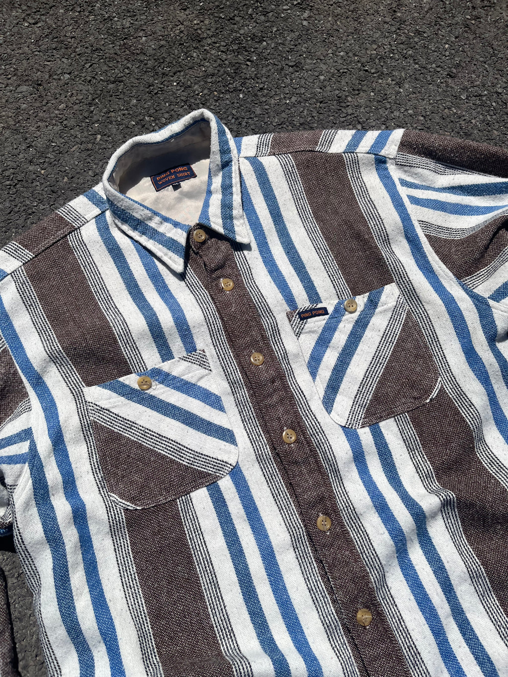 CHEMISE FLANELLE À RAYURES PING-PONG