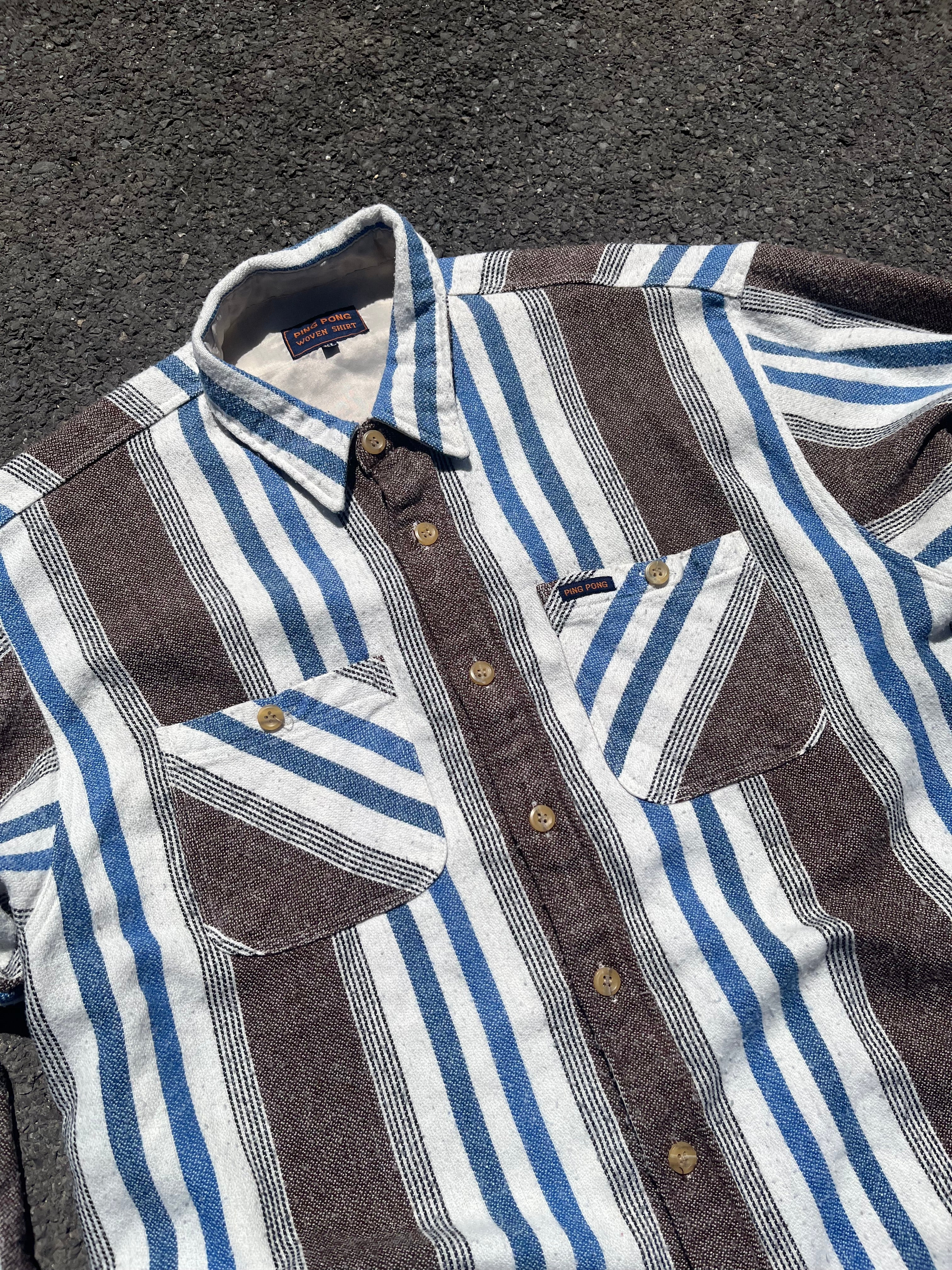 CHEMISE FLANELLE À RAYURES PING-PONG