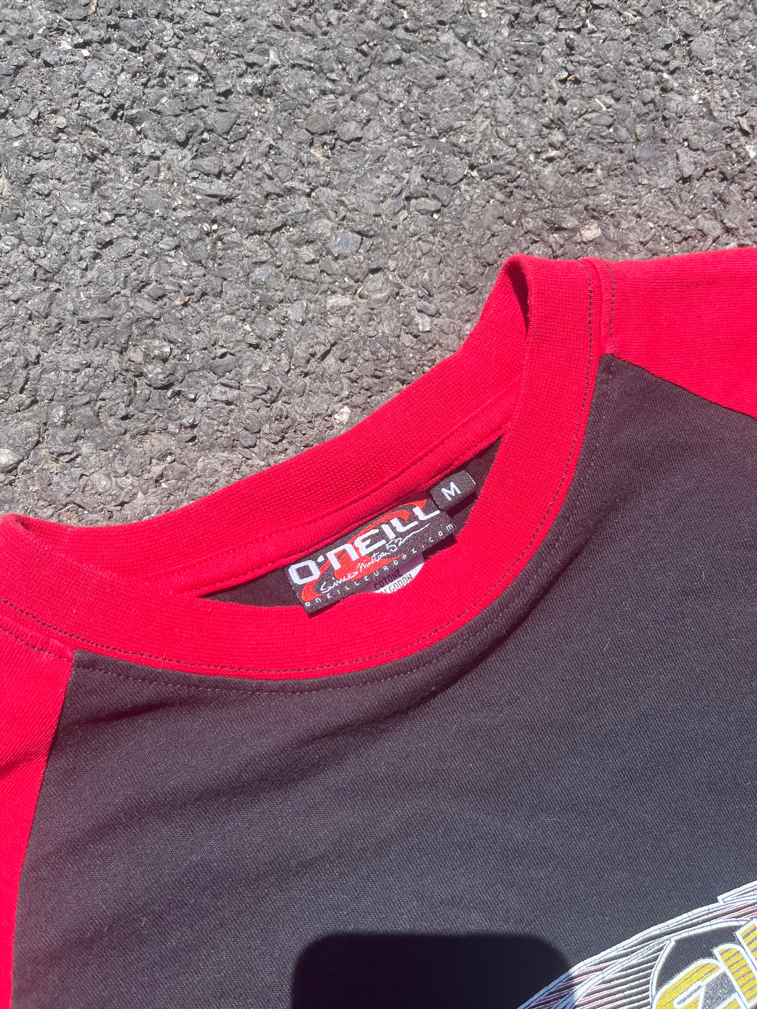 MANCHE LONGUE ONEIL NOIR ET ROUGE