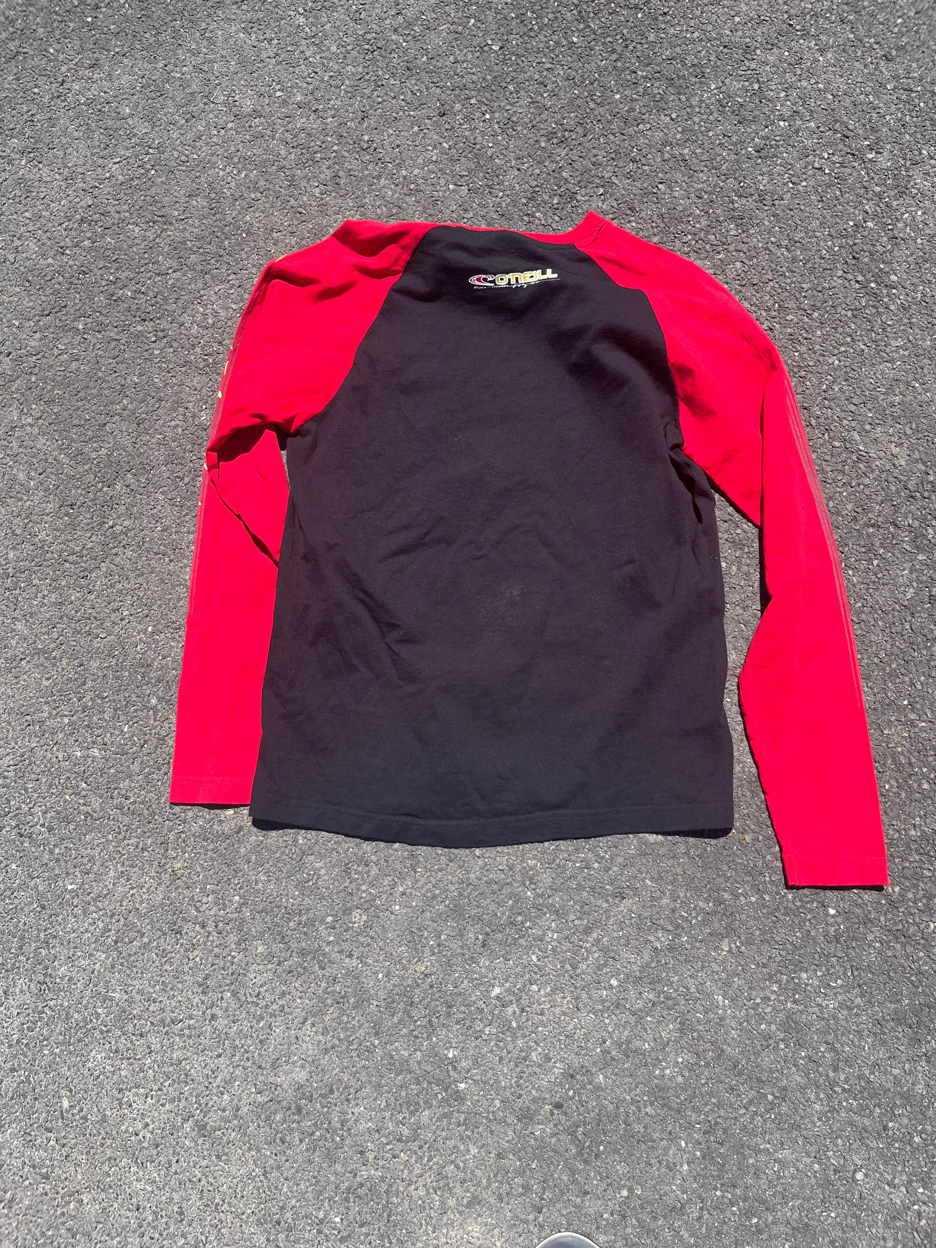 MANCHE LONGUE ONEIL NOIR ET ROUGE