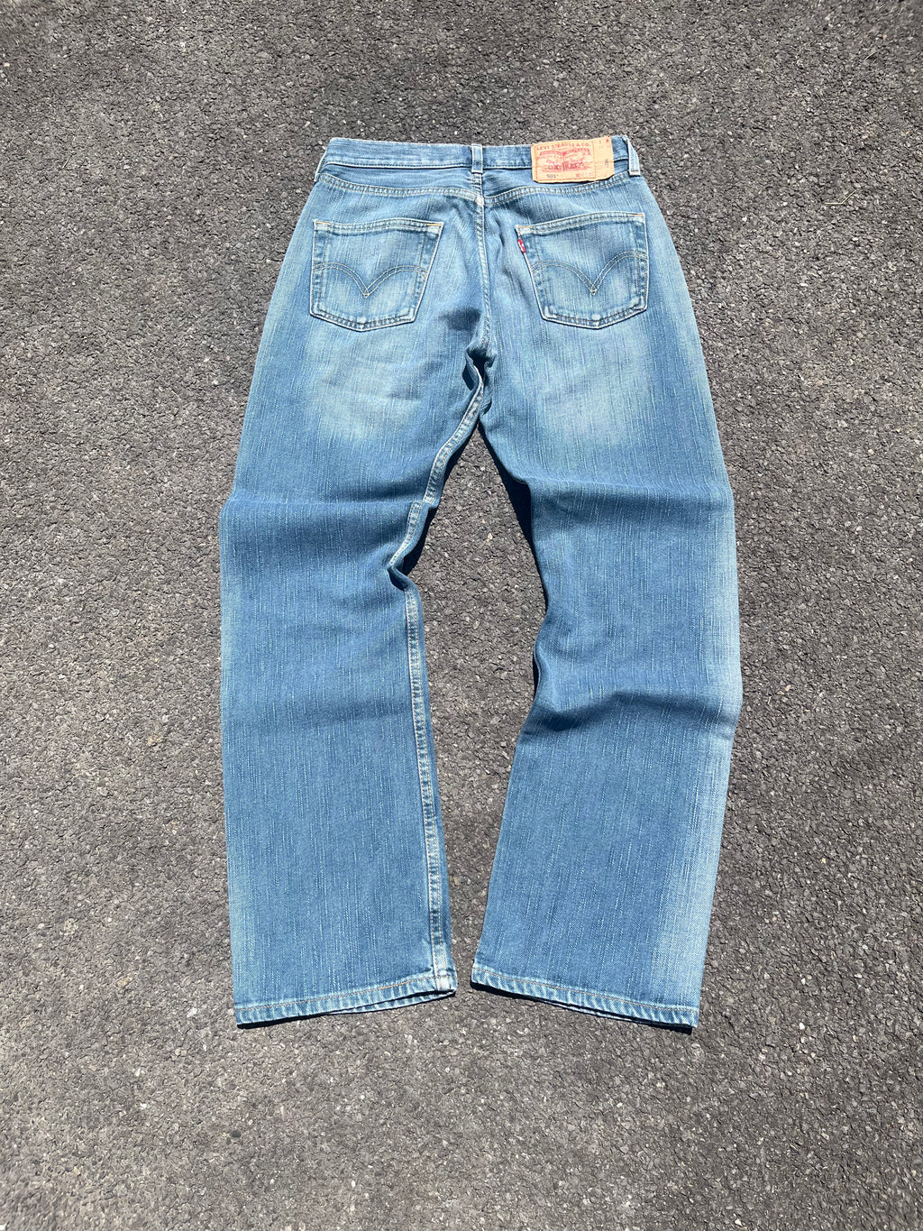 JEAN LEVIS 501 BLEU PATINÉ