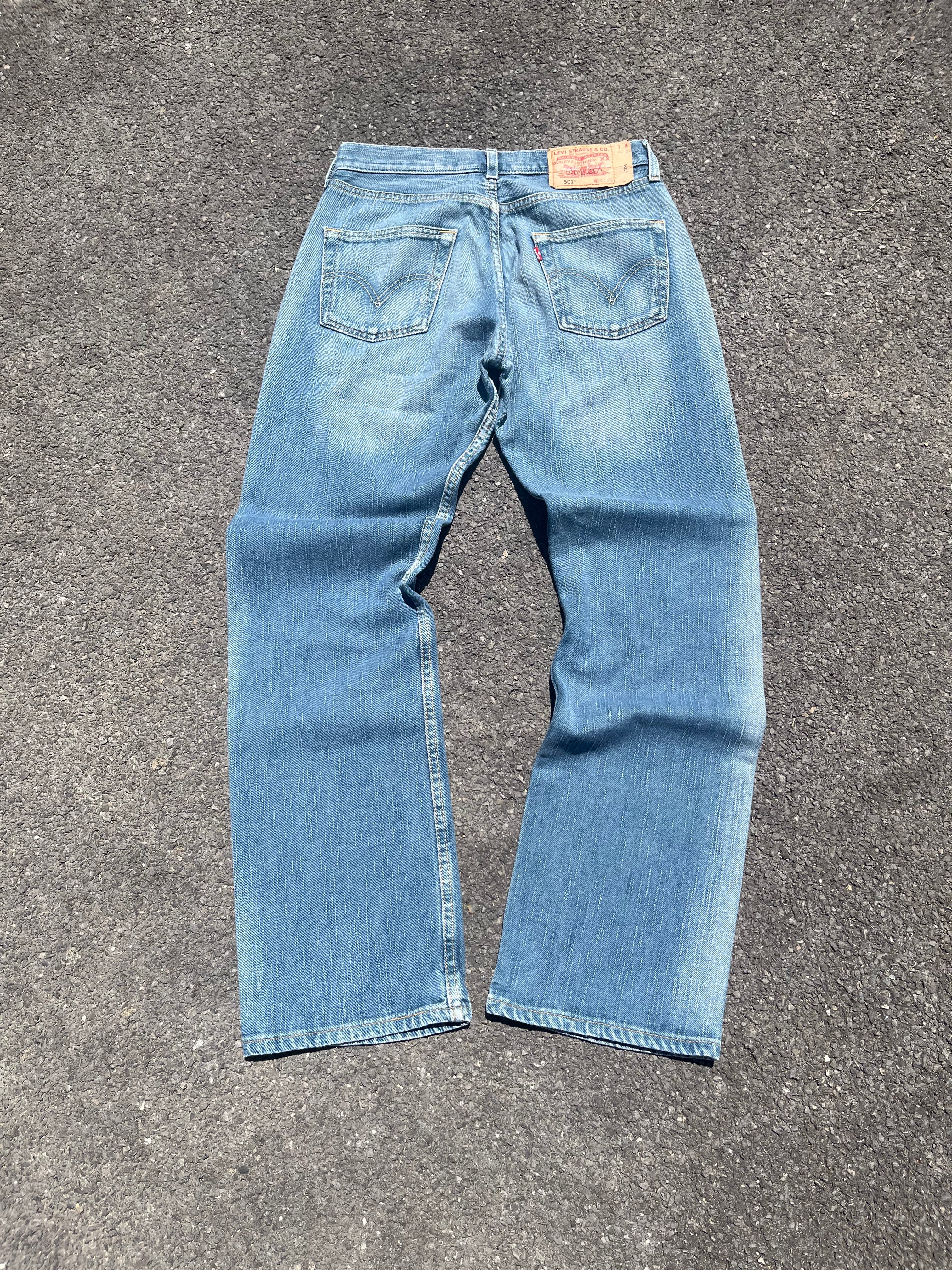 JEAN LEVIS 501 BLEU PATINÉ