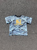 T-SHIRT CAMOUFLAGE LCHS BLEU ET NOIR