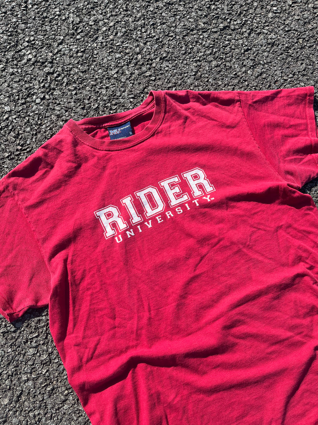 T-SHIRT UNIVERSITÉ RIDER ROUGE