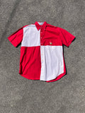 CHEMISE BICOLORE ROUGE ET BLANCHE