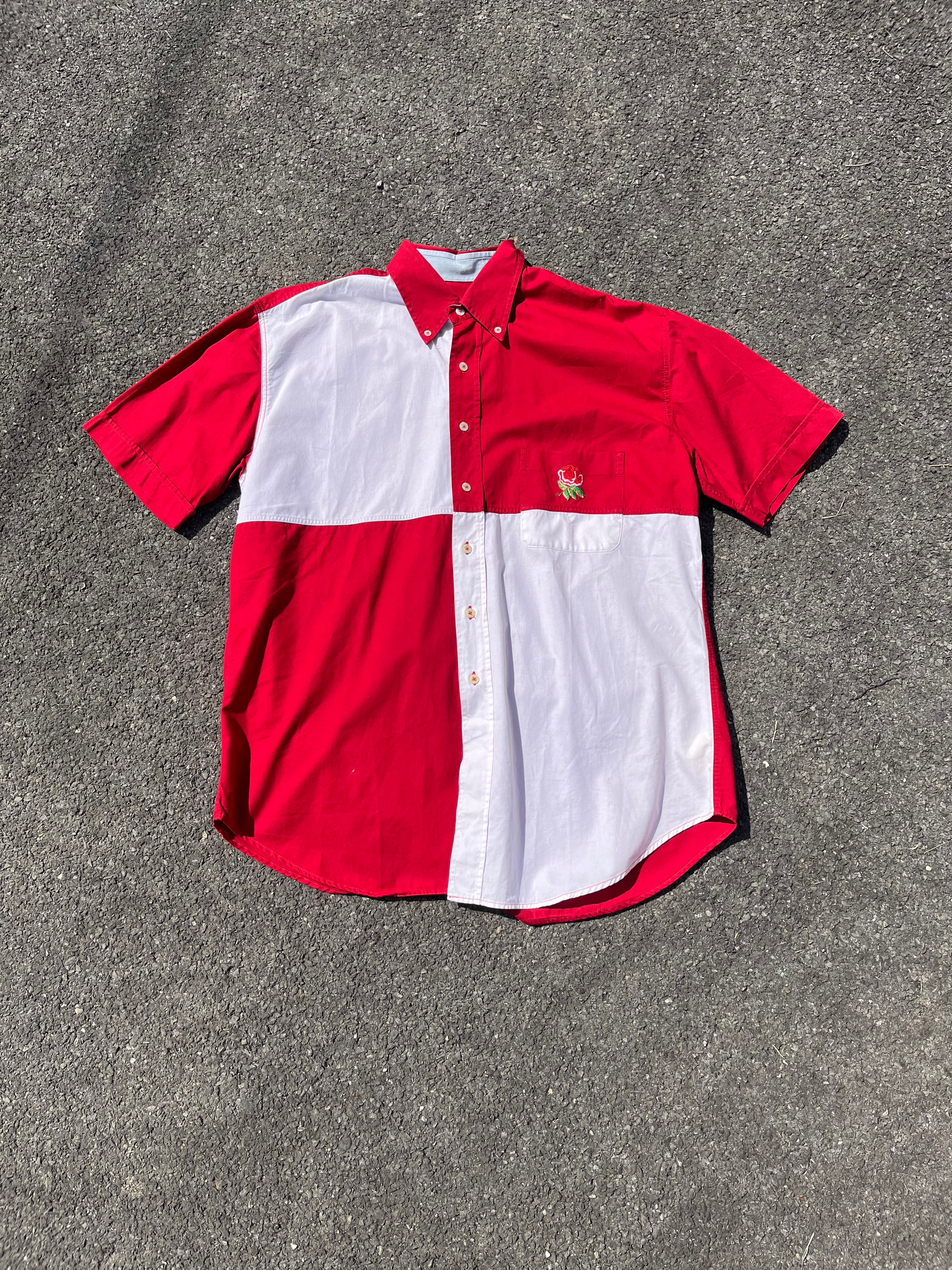 CHEMISE BICOLORE ROUGE ET BLANCHE