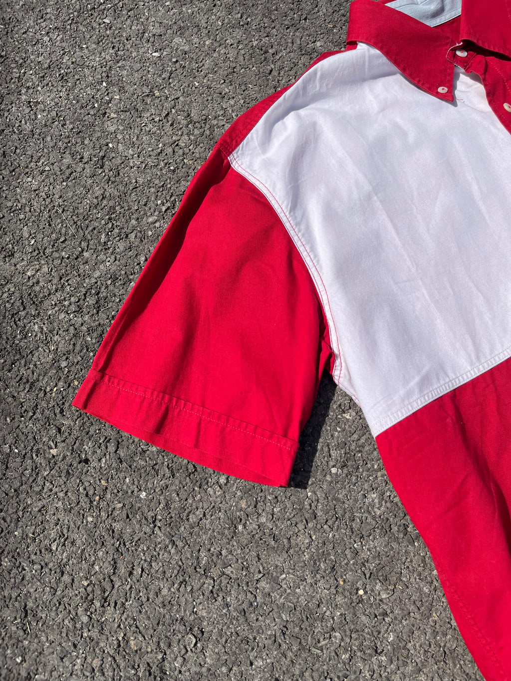 CHEMISE BICOLORE ROUGE ET BLANCHE