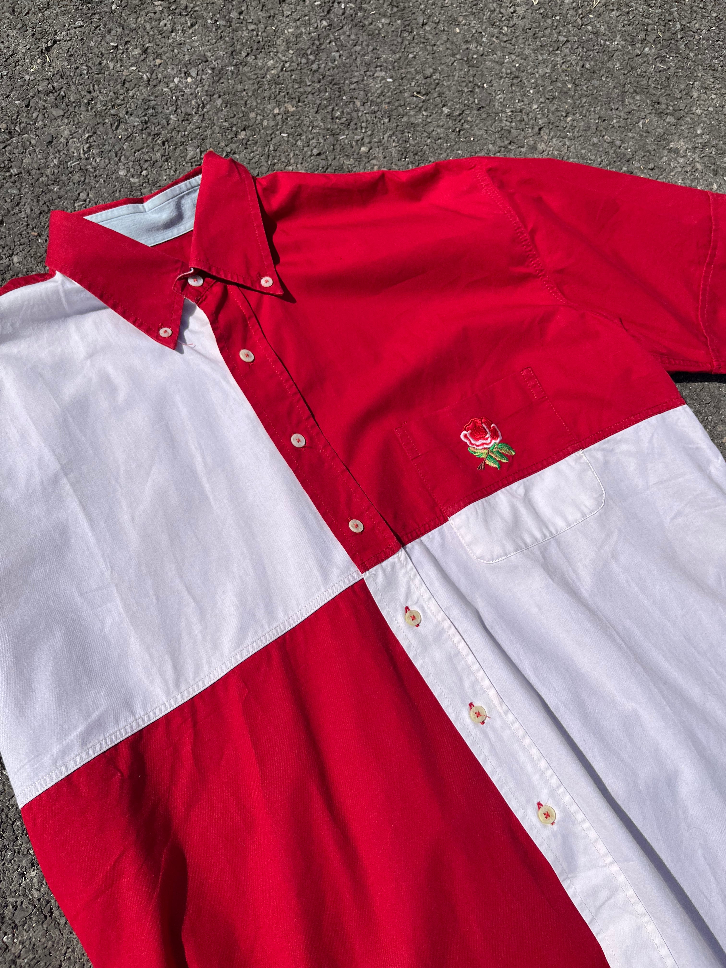 CHEMISE BICOLORE ROUGE ET BLANCHE