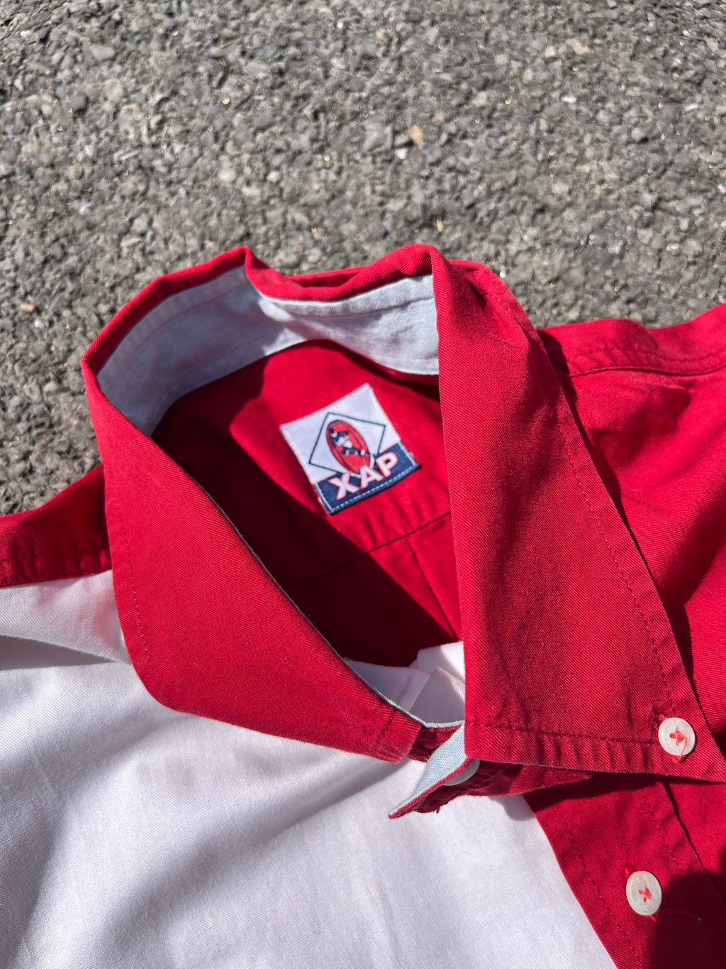 CHEMISE BICOLORE ROUGE ET BLANCHE